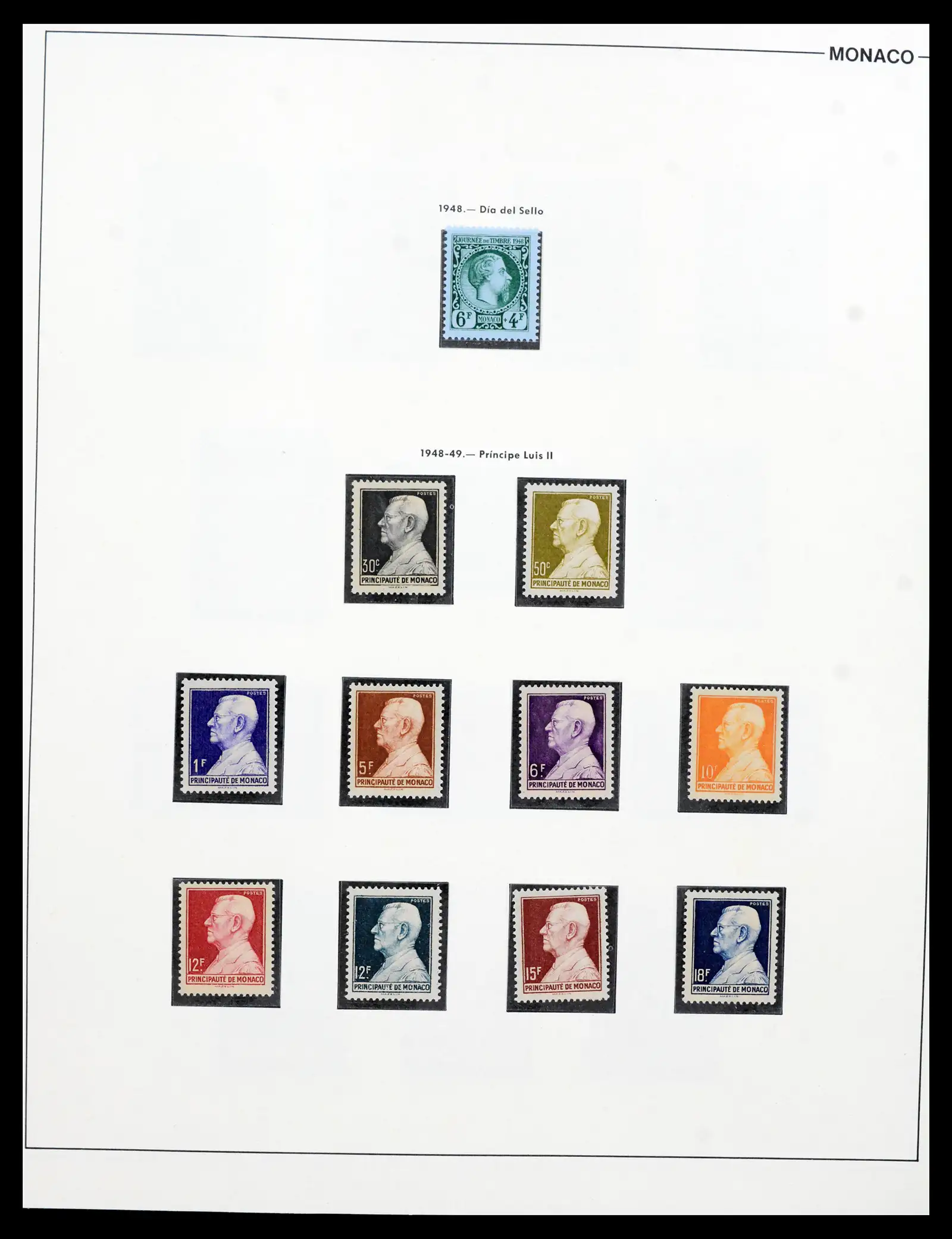42219 0042 - Postzegelverzameling 42219 Monaco 1885-1962.
