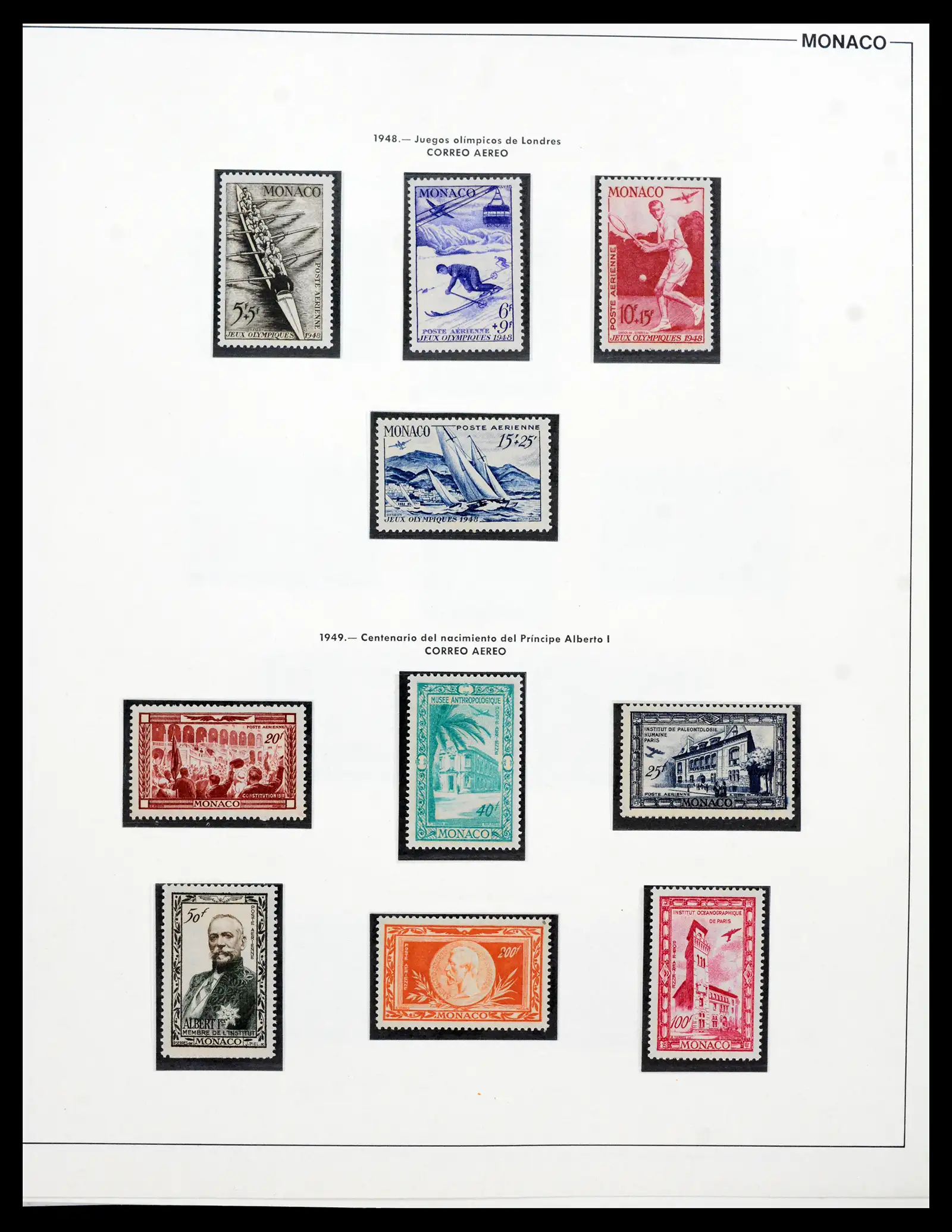 42219 0044 - Postzegelverzameling 42219 Monaco 1885-1962.