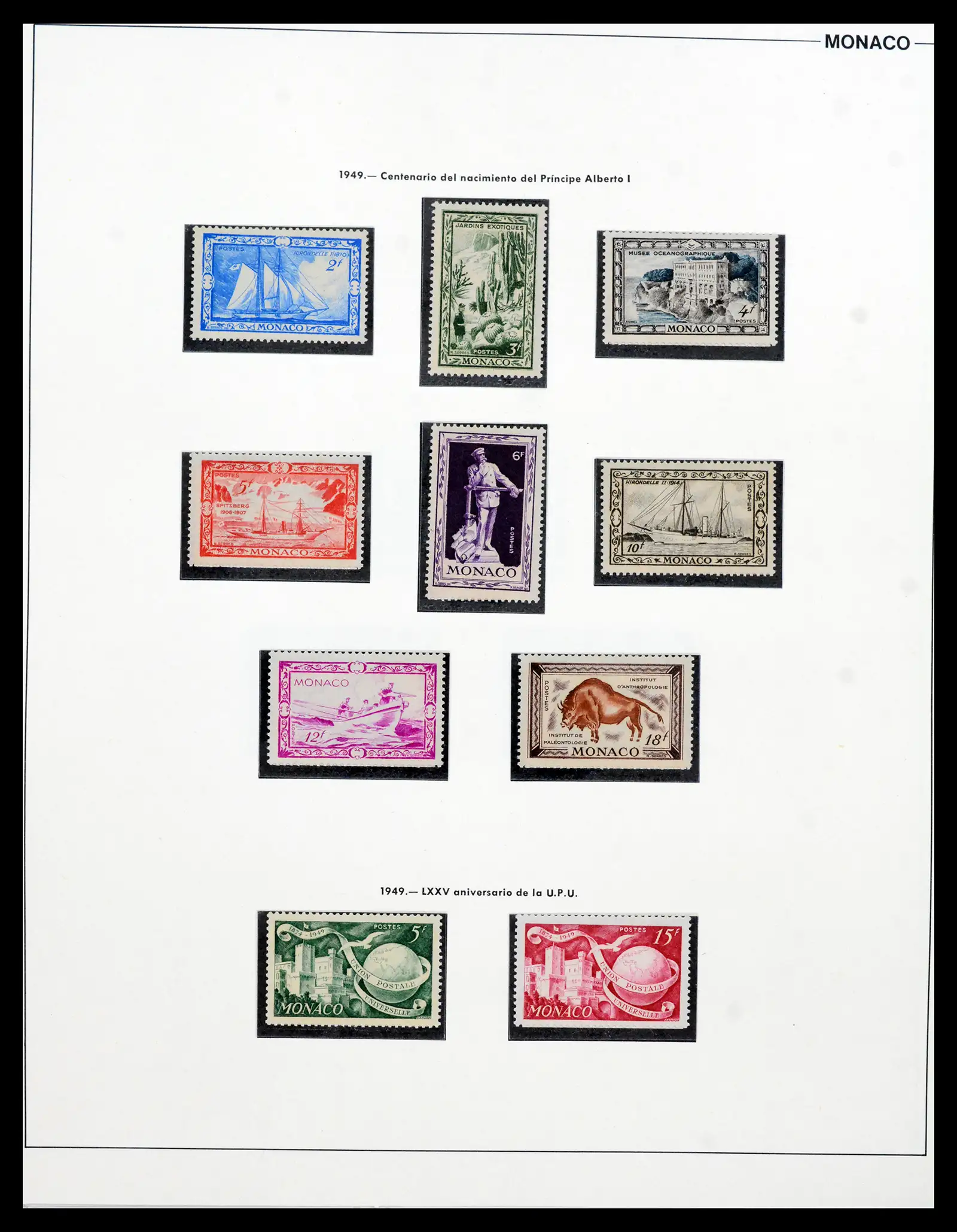 42219 0045 - Postzegelverzameling 42219 Monaco 1885-1962.
