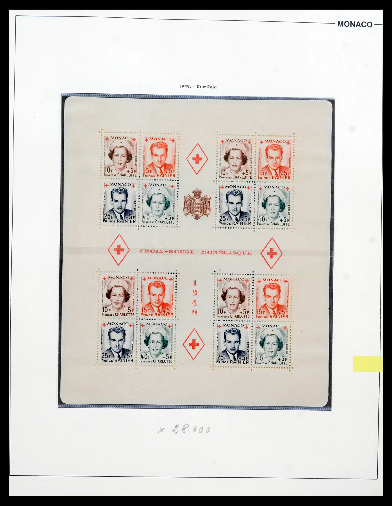 42219 0047 - Postzegelverzameling 42219 Monaco 1885-1962.