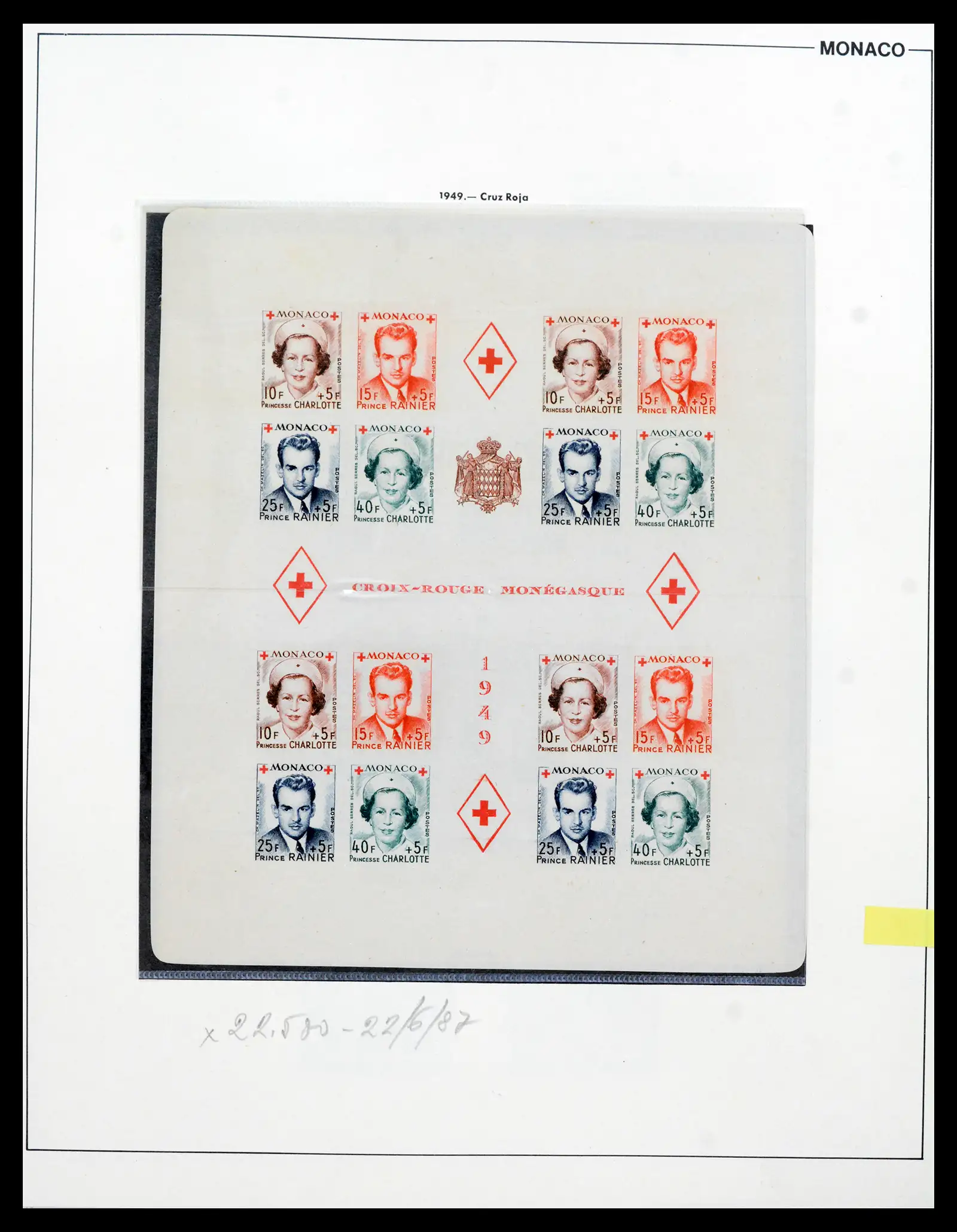 42219 0048 - Postzegelverzameling 42219 Monaco 1885-1962.