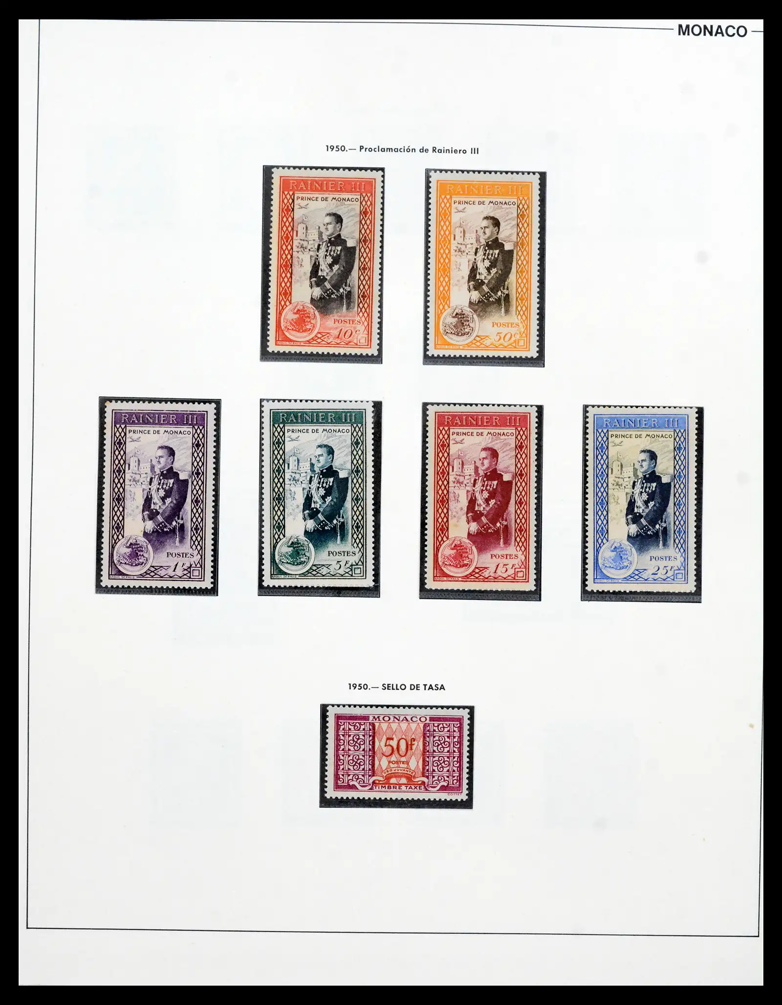 42219 0050 - Postzegelverzameling 42219 Monaco 1885-1962.