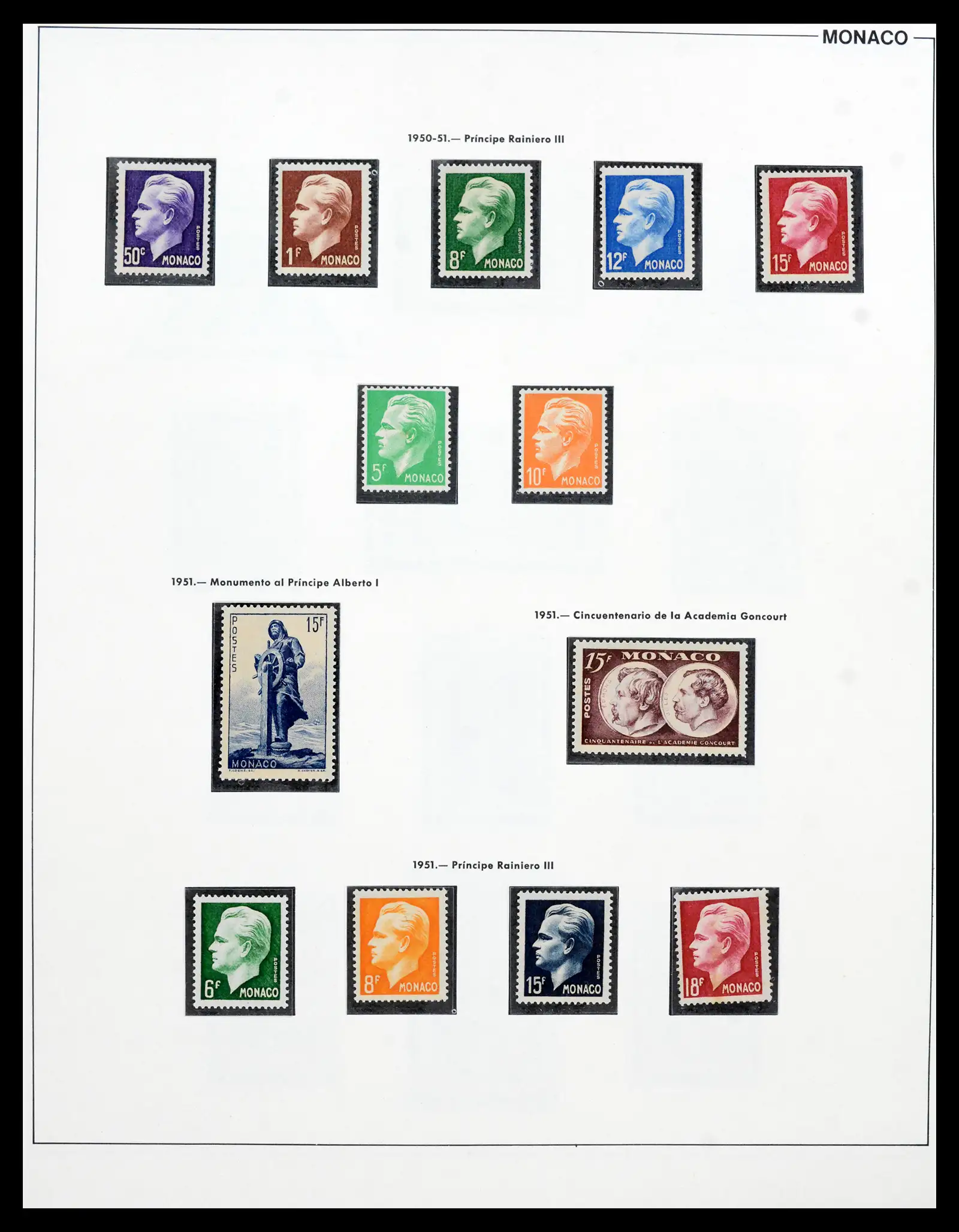 42219 0051 - Postzegelverzameling 42219 Monaco 1885-1962.