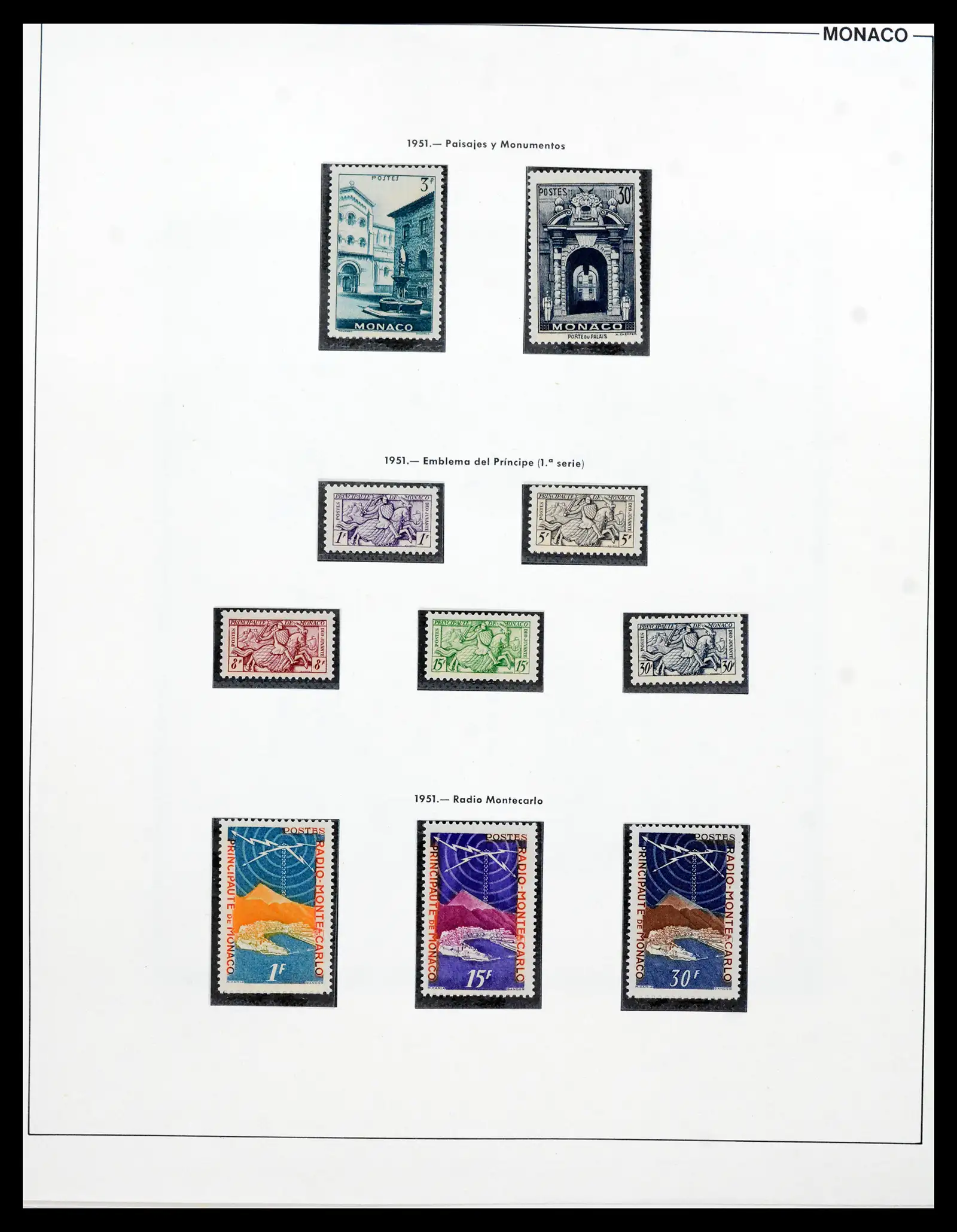 42219 0053 - Postzegelverzameling 42219 Monaco 1885-1962.