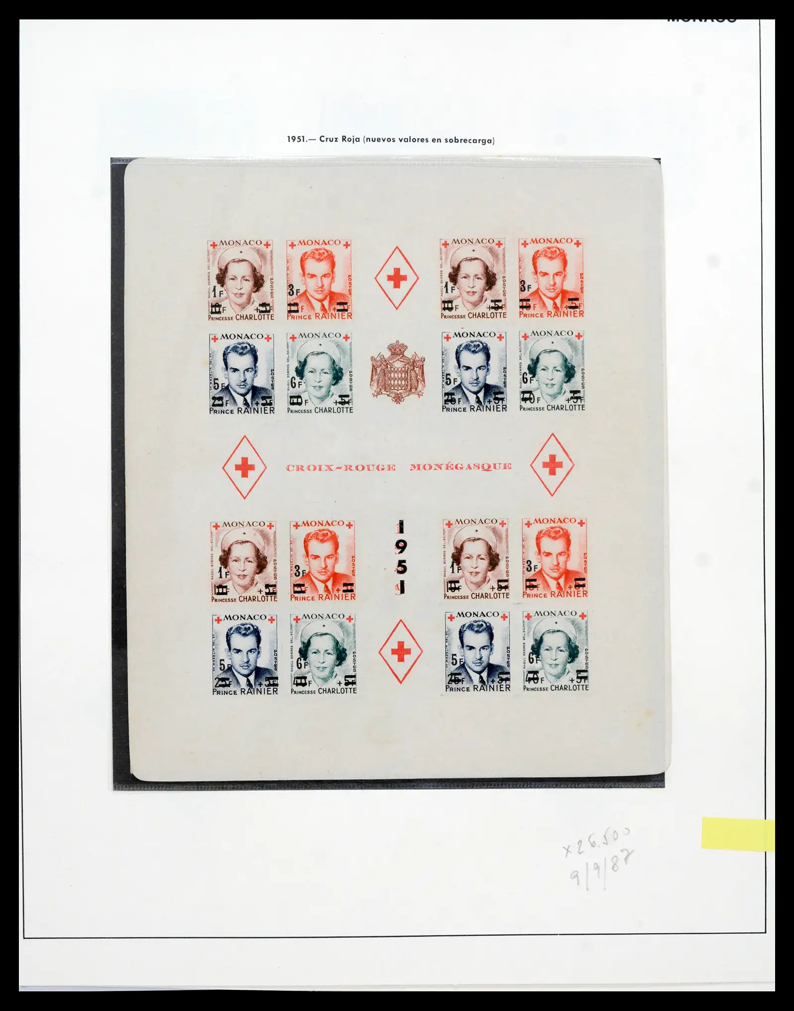 42219 0055 - Postzegelverzameling 42219 Monaco 1885-1962.