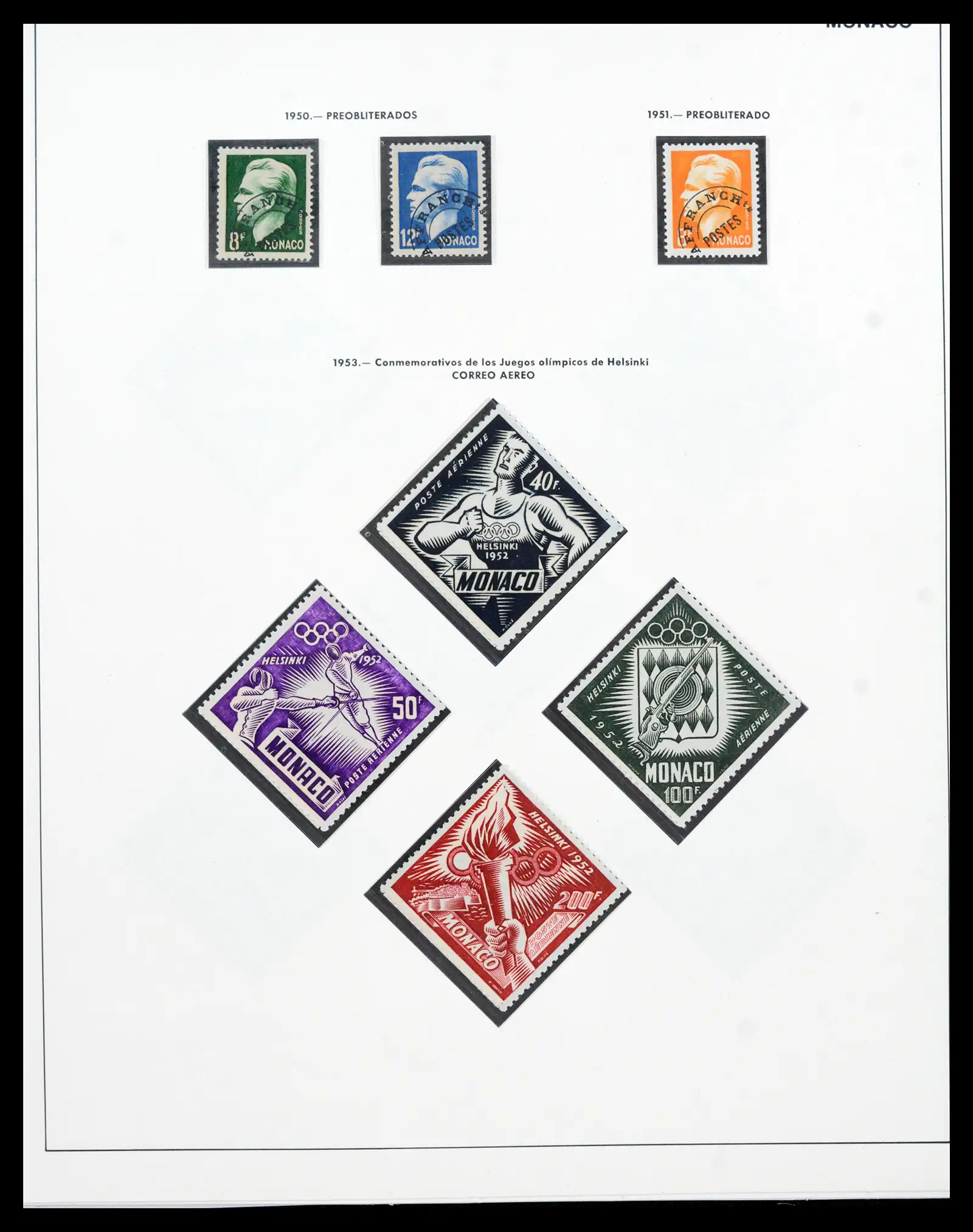42219 0057 - Postzegelverzameling 42219 Monaco 1885-1962.