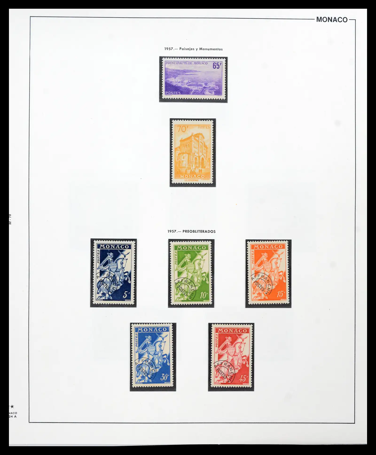 42219 0075 - Postzegelverzameling 42219 Monaco 1885-1962.