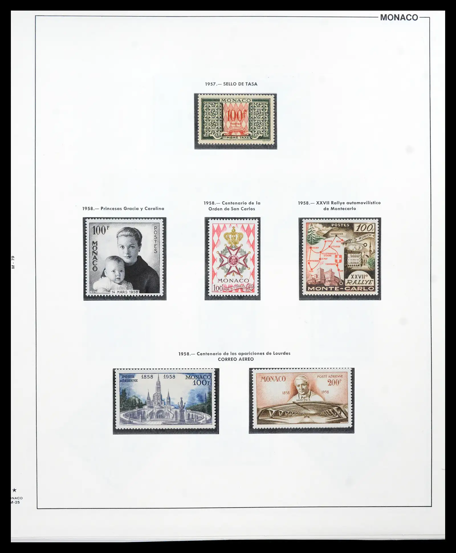 42219 0076 - Postzegelverzameling 42219 Monaco 1885-1962.