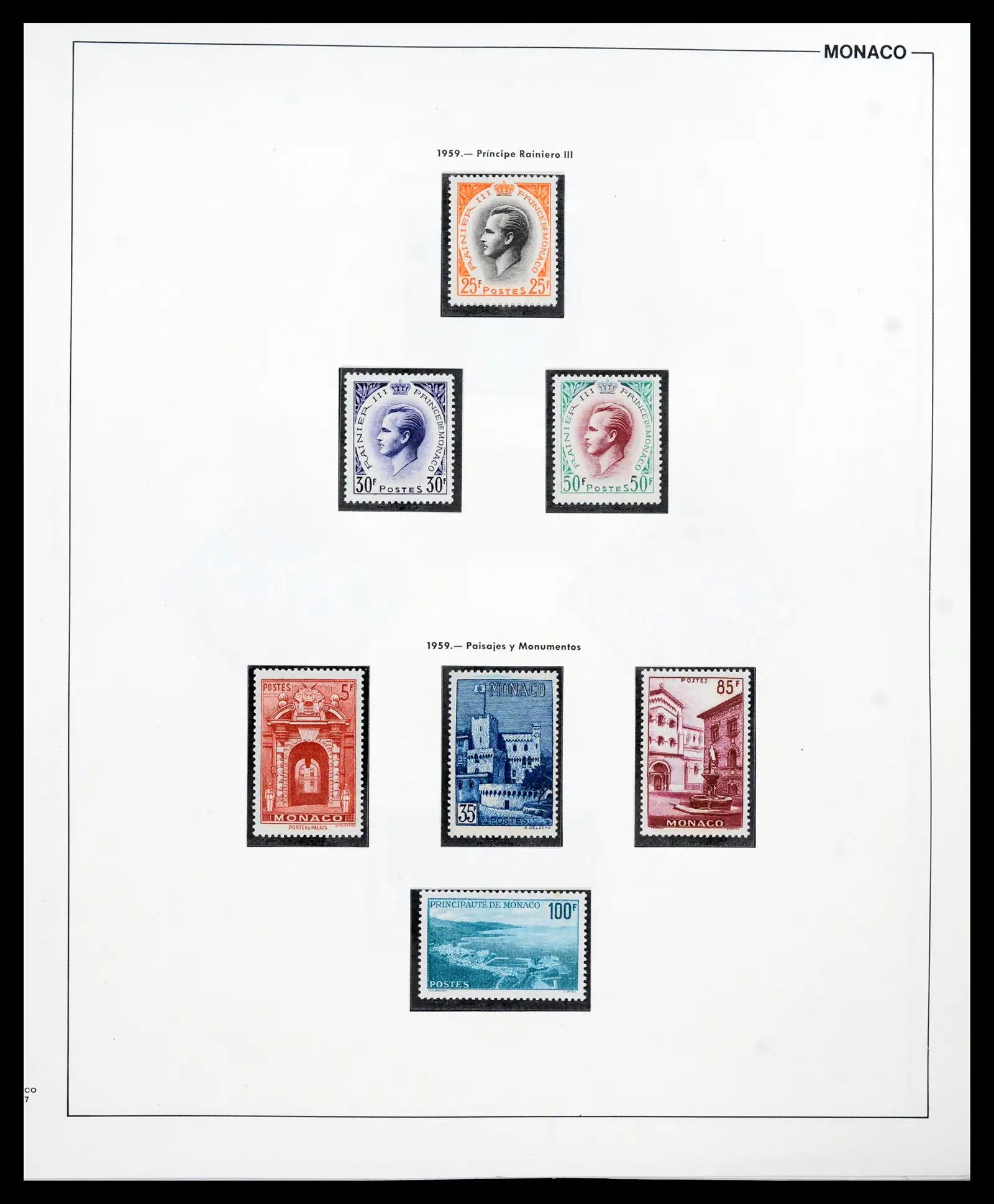 42219 0079 - Postzegelverzameling 42219 Monaco 1885-1962.