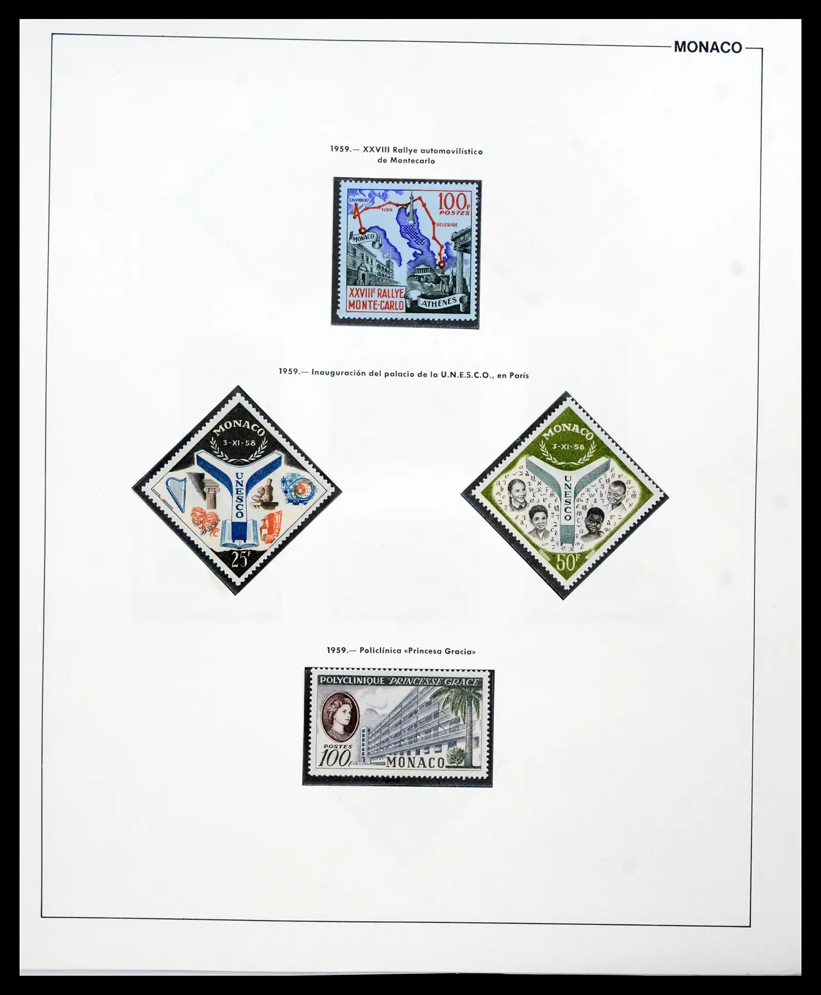 42219 0080 - Postzegelverzameling 42219 Monaco 1885-1962.
