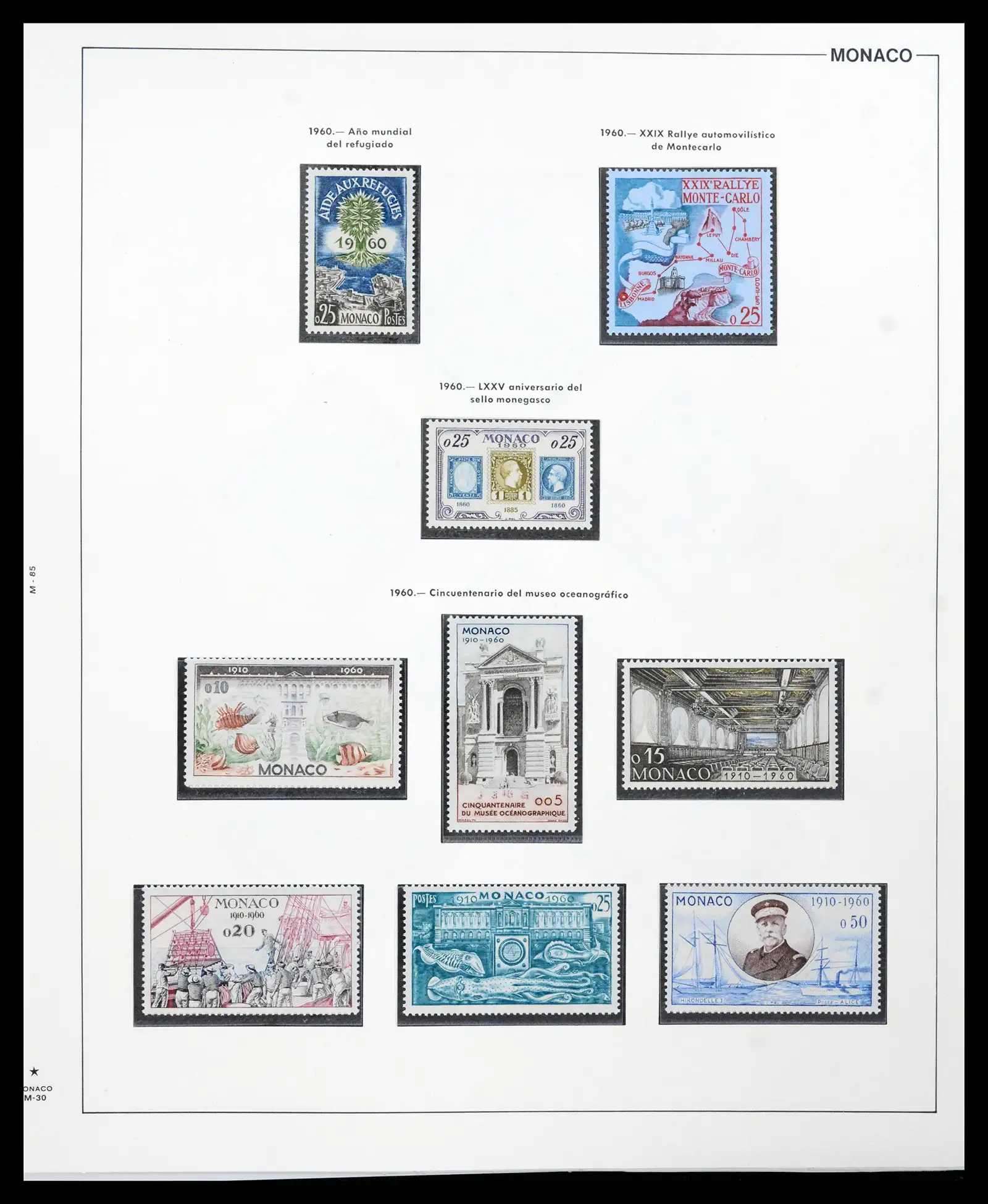 42219 0082 - Postzegelverzameling 42219 Monaco 1885-1962.