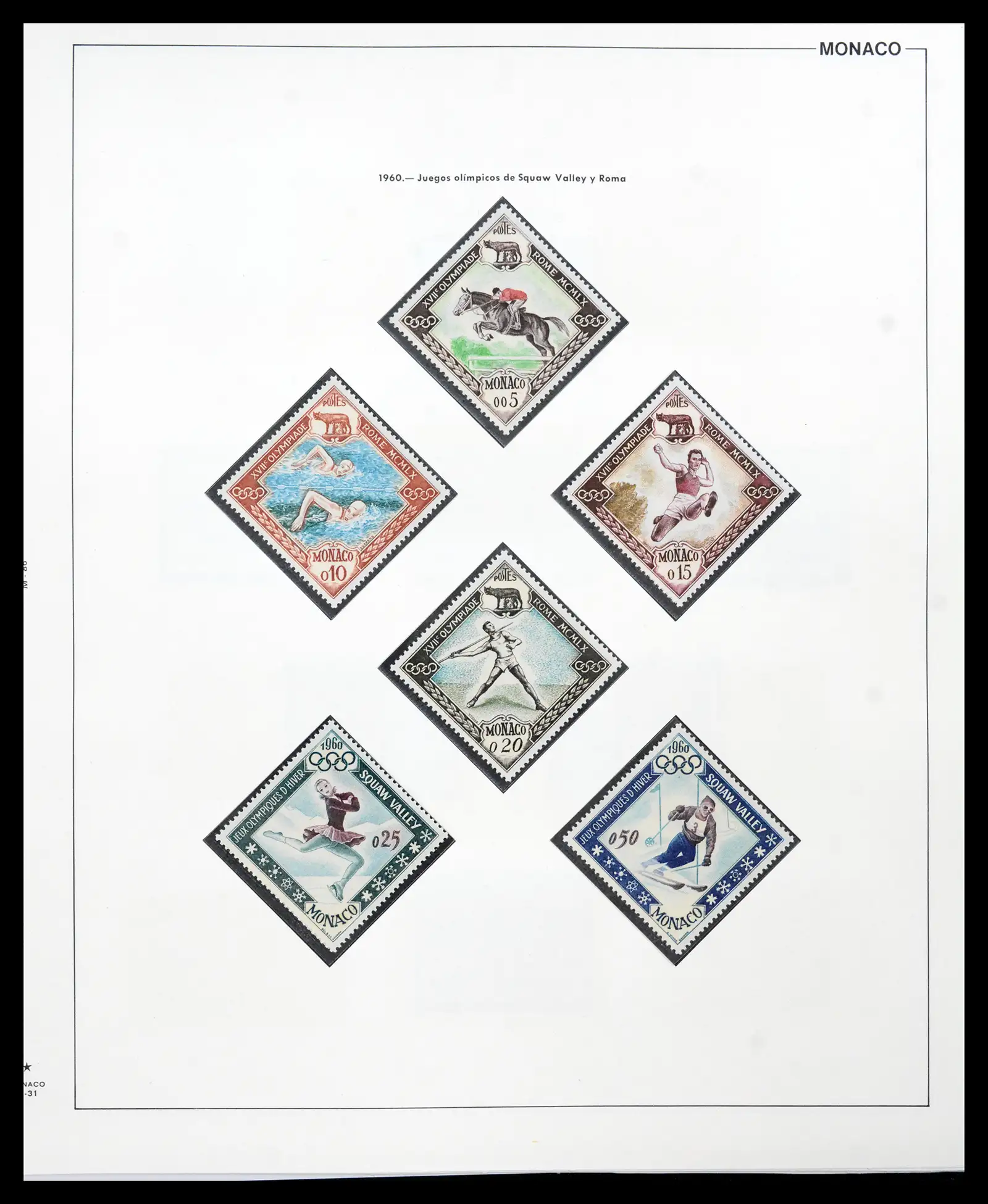 42219 0083 - Postzegelverzameling 42219 Monaco 1885-1962.