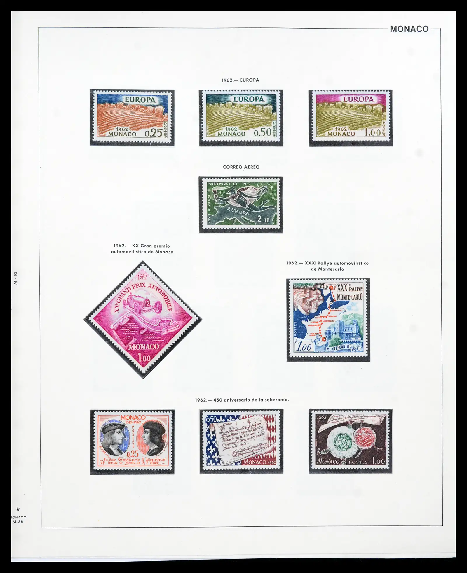 42219 0090 - Postzegelverzameling 42219 Monaco 1885-1962.