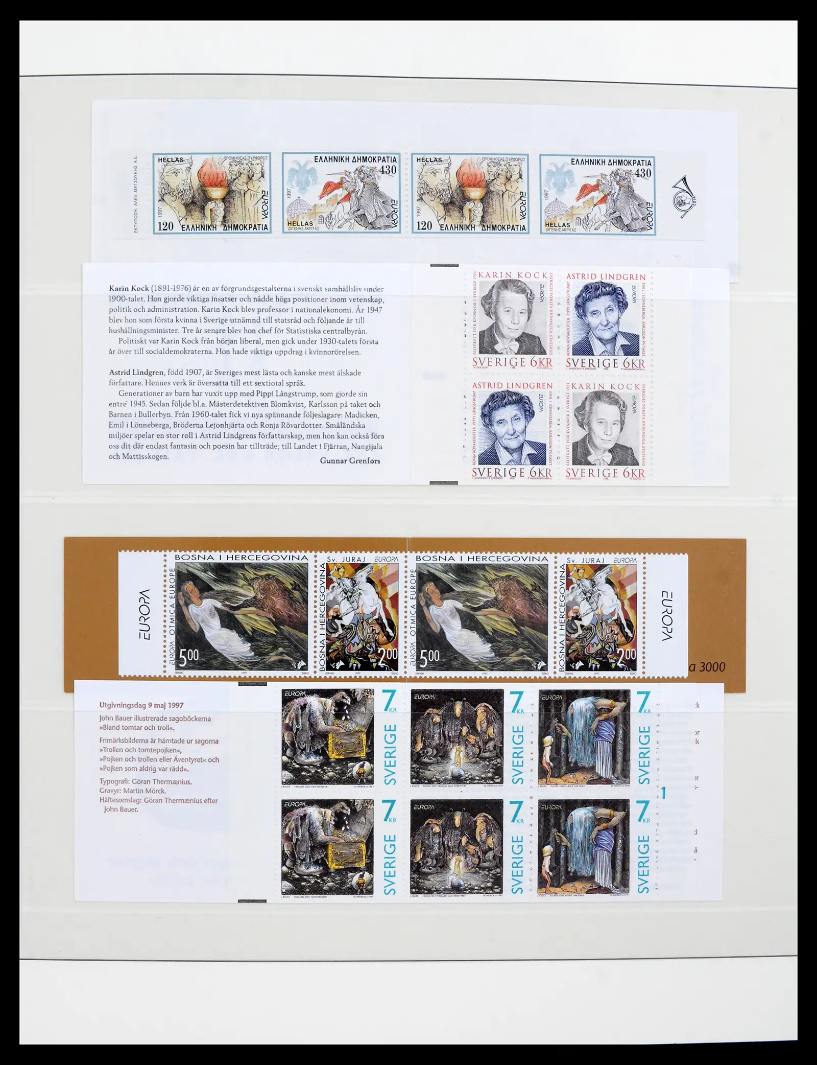 42222 0012 - Postzegelverzameling 42222 Europa CEPT 1982-2016.