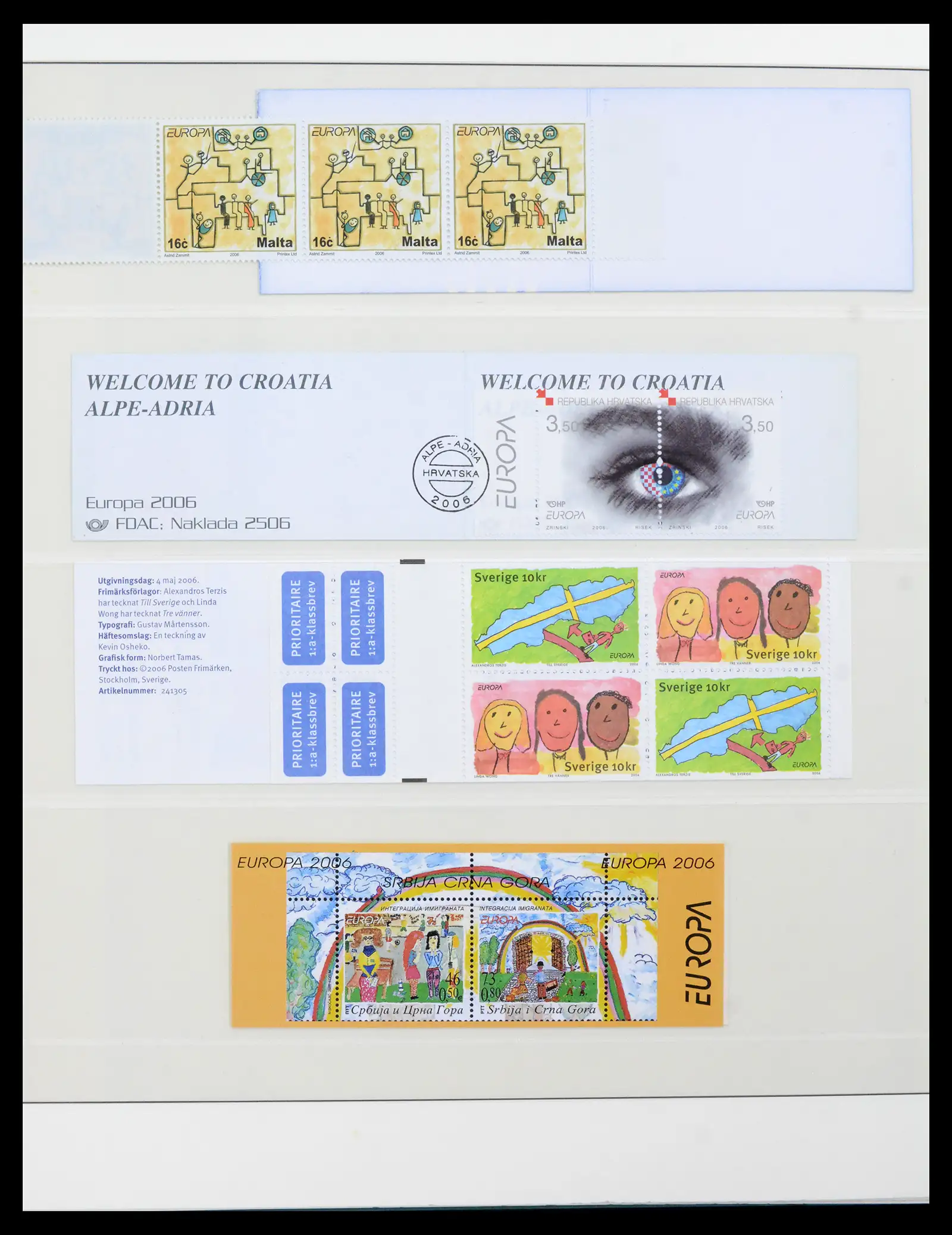 42222 0063 - Postzegelverzameling 42222 Europa CEPT 1982-2016.