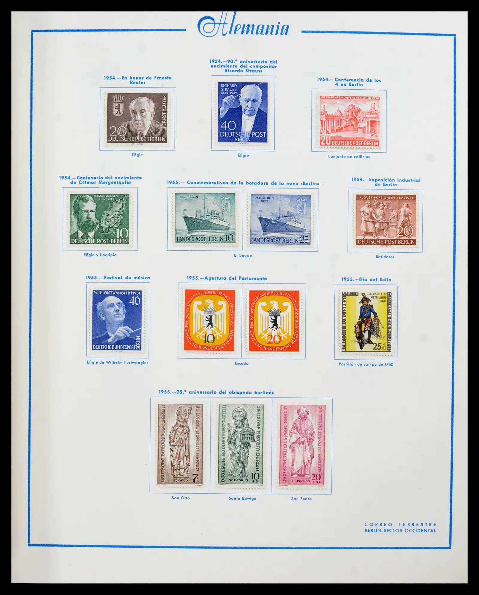 42224 0011 - Stamp collection 42224 Germany 1947-1962.