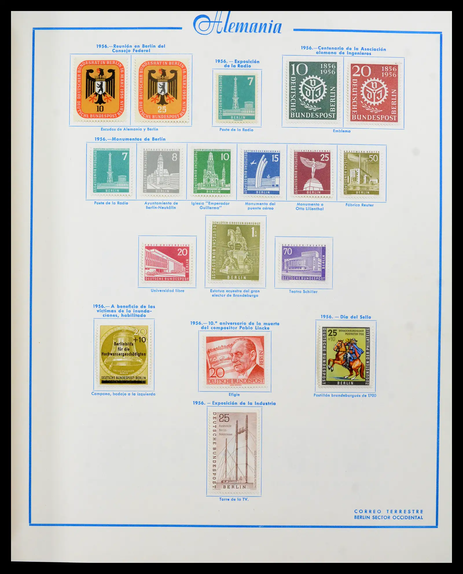 42224 0012 - Stamp collection 42224 Germany 1947-1962.