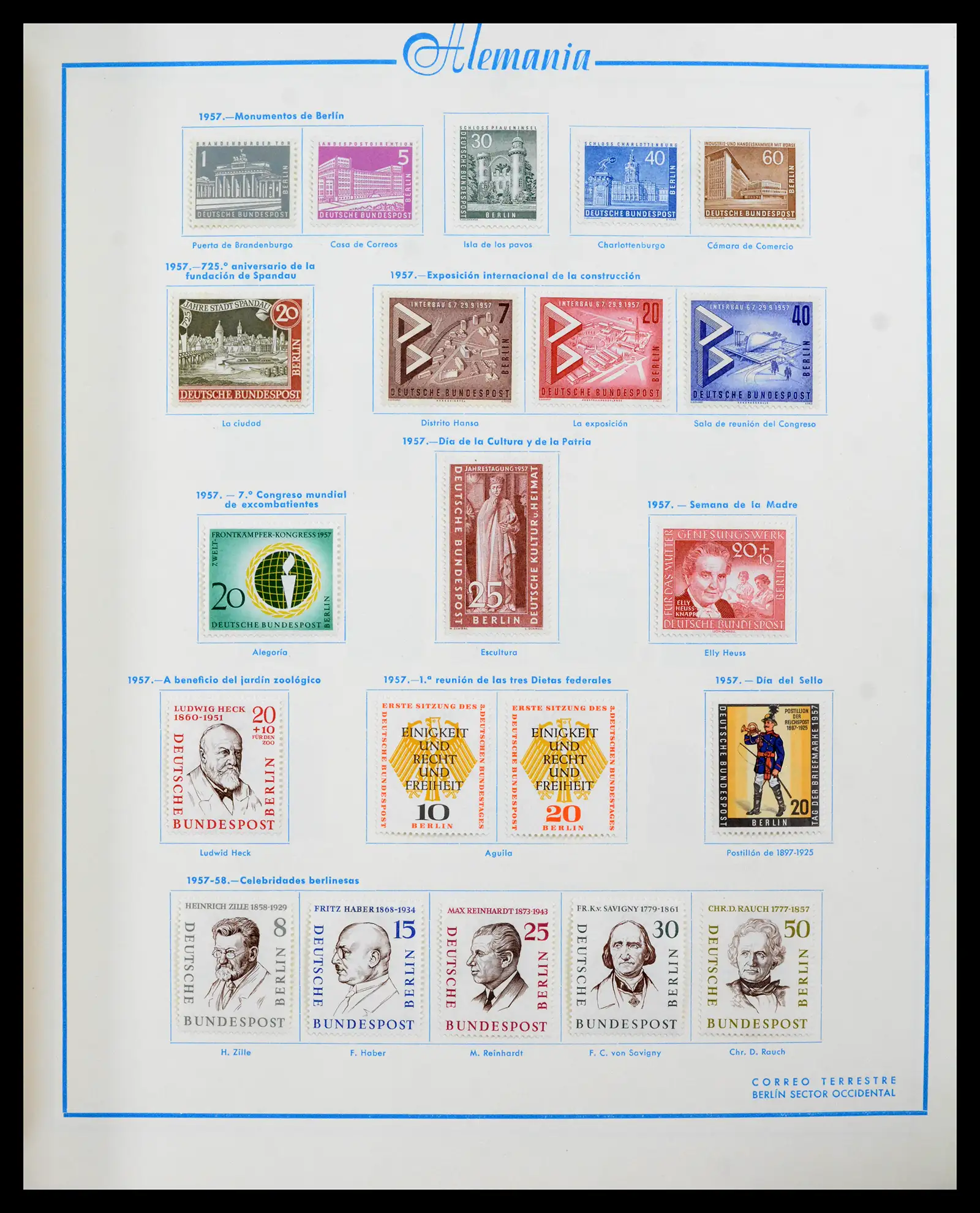 42224 0013 - Stamp collection 42224 Germany 1947-1962.