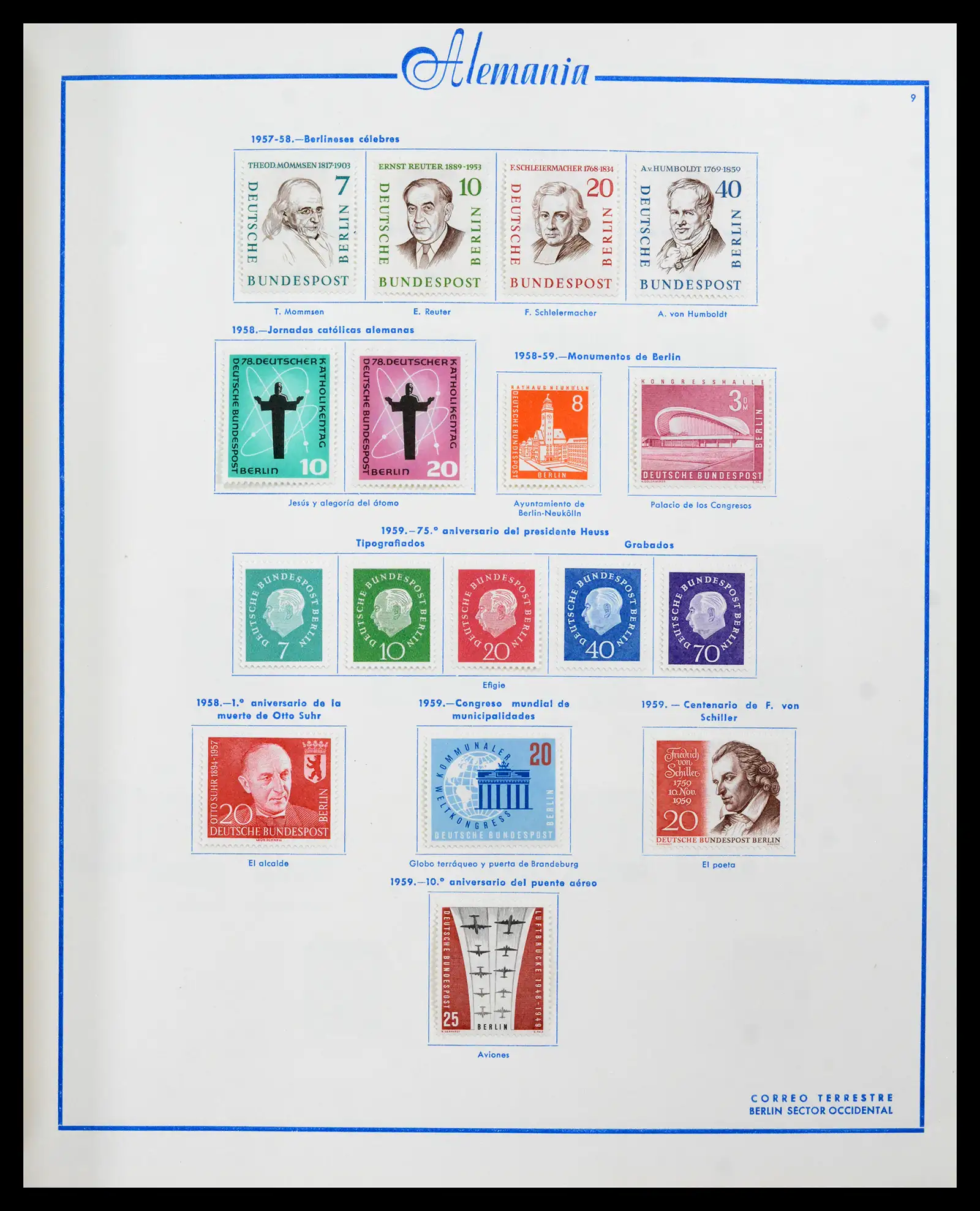 42224 0014 - Stamp collection 42224 Germany 1947-1962.