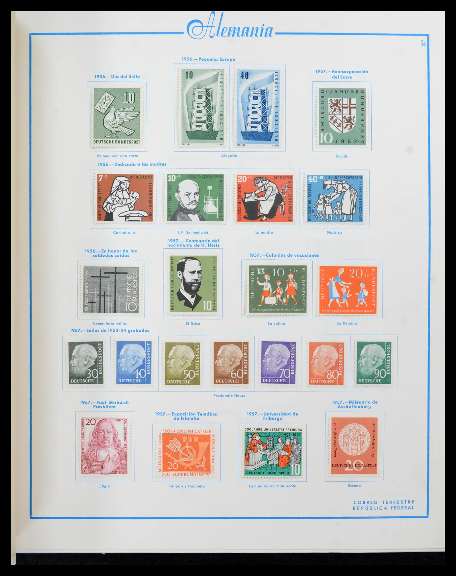 42224 0026 - Stamp collection 42224 Germany 1947-1962.