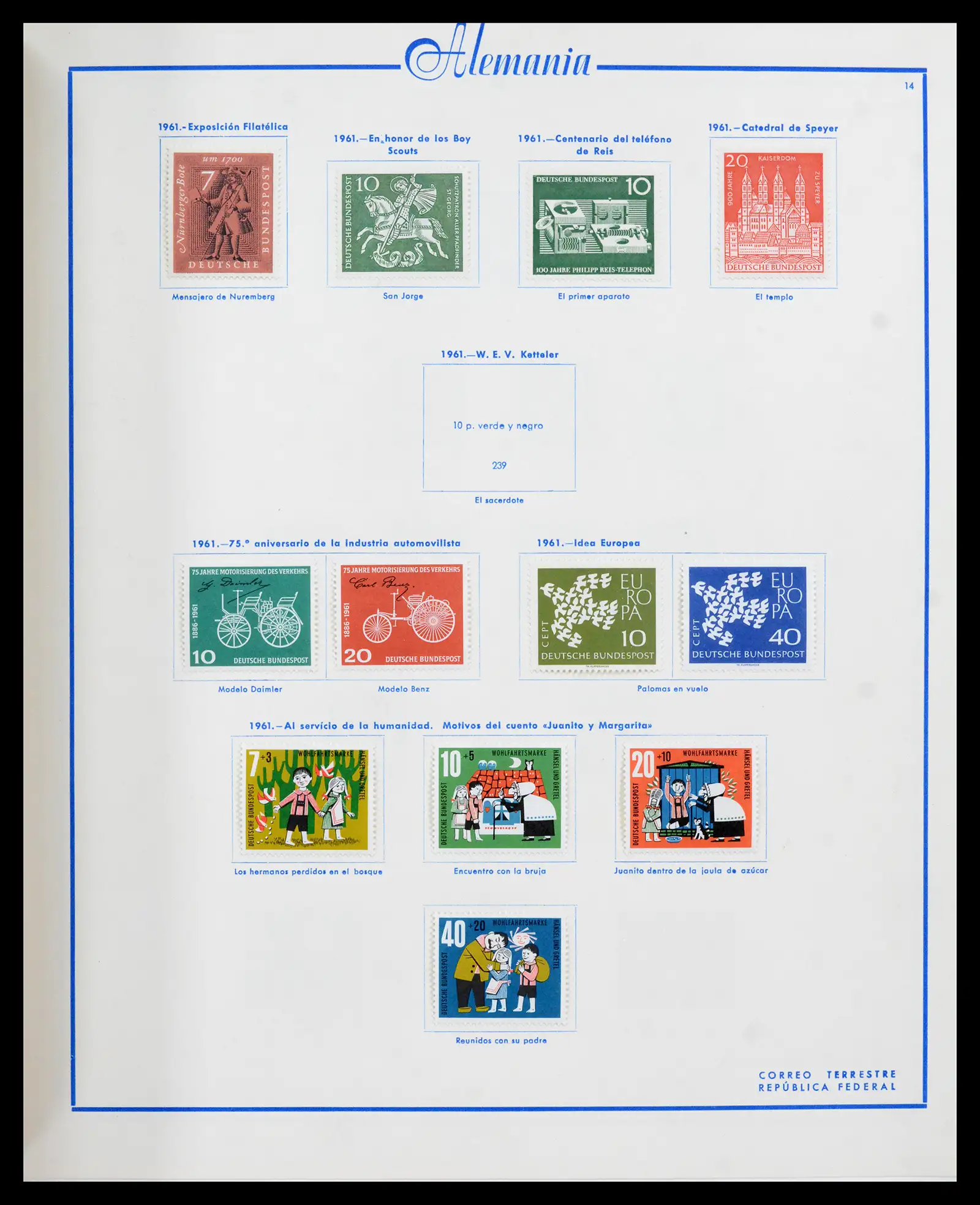 42224 0032 - Stamp collection 42224 Germany 1947-1962.