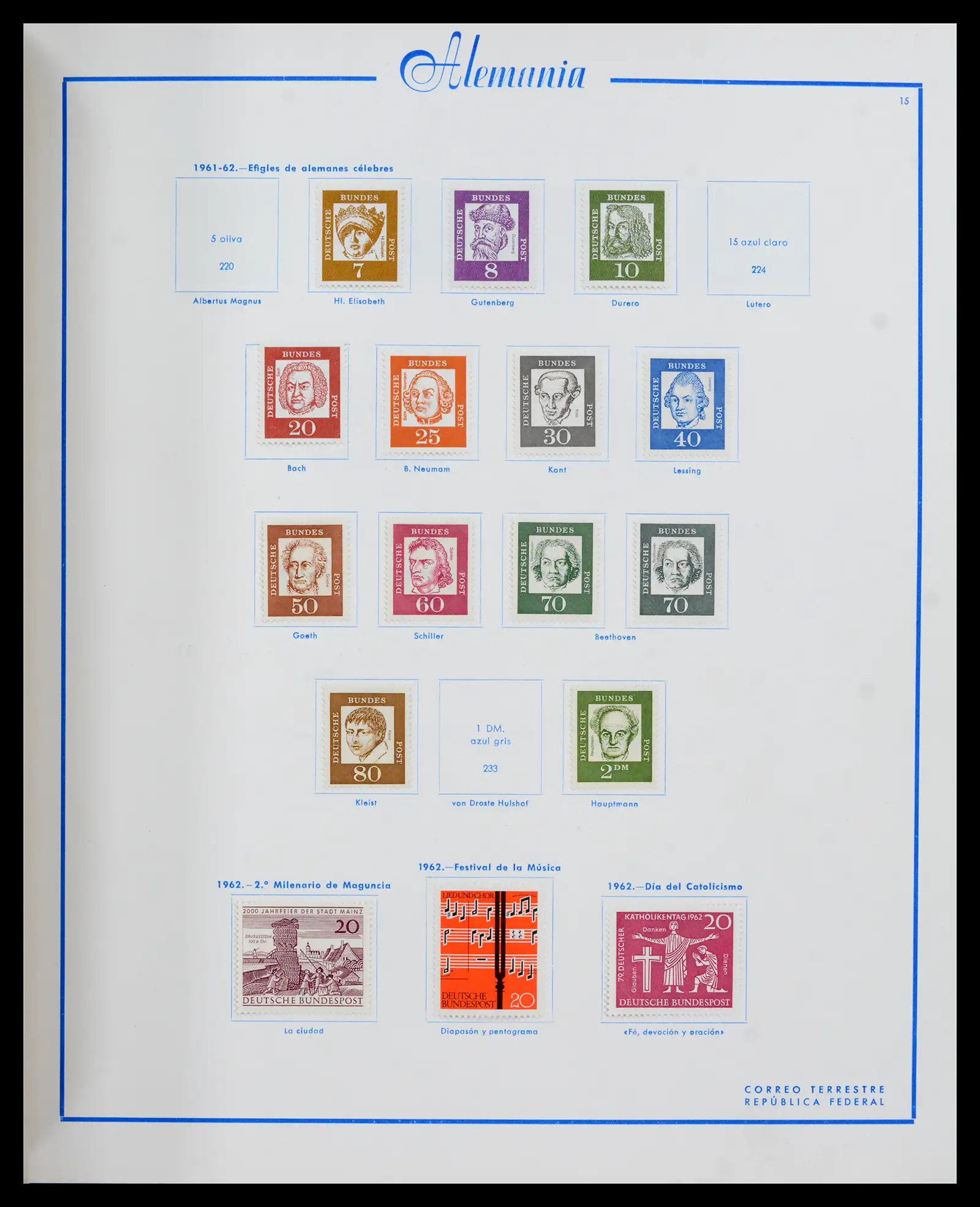 42224 0033 - Stamp collection 42224 Germany 1947-1962.