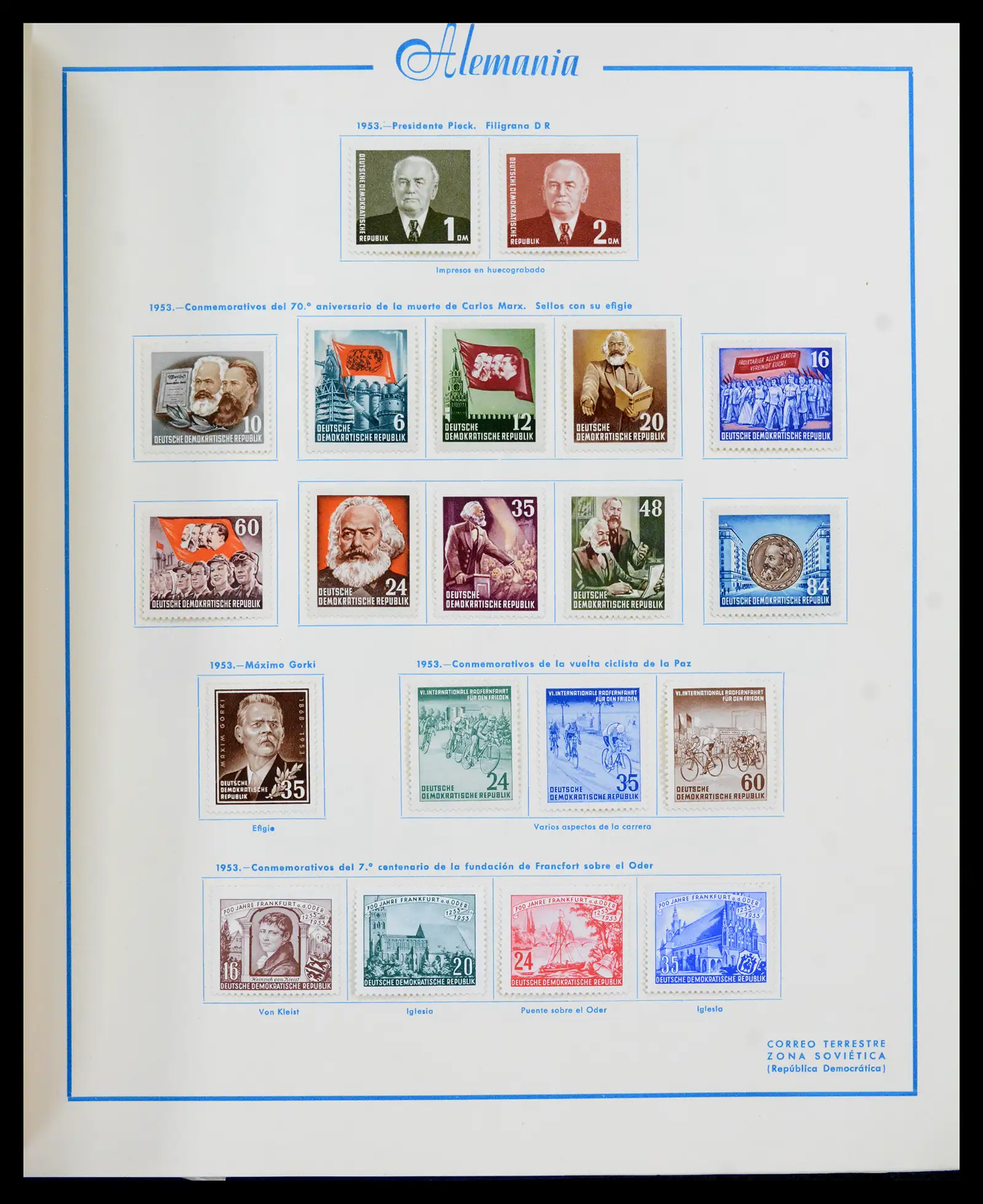 42224 0040 - Stamp collection 42224 Germany 1947-1962.