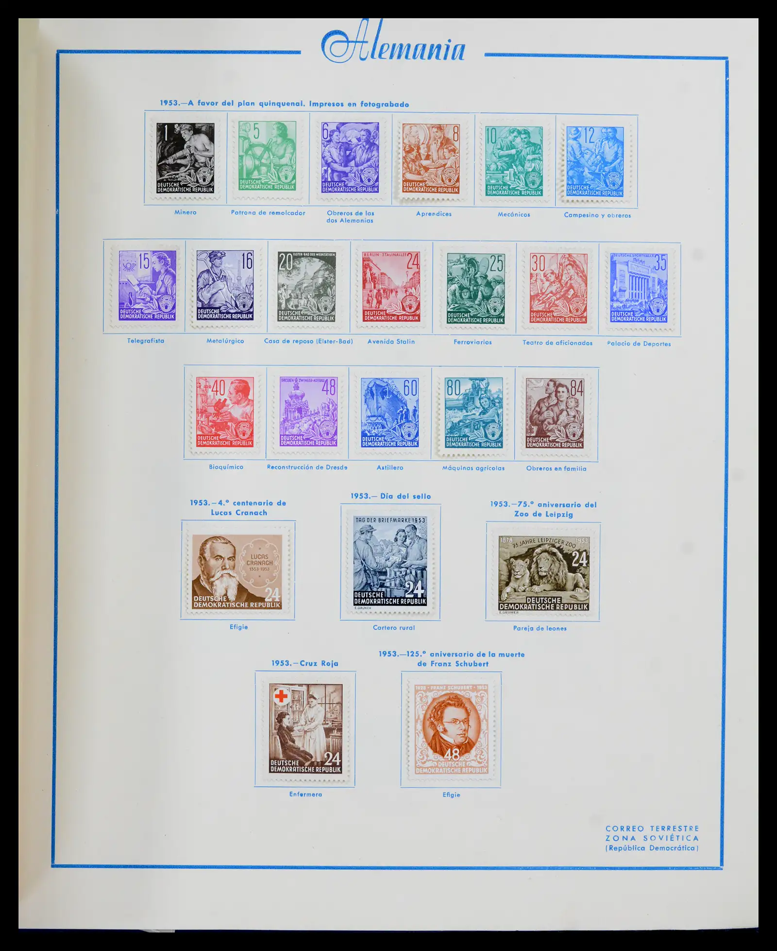 42224 0042 - Stamp collection 42224 Germany 1947-1962.
