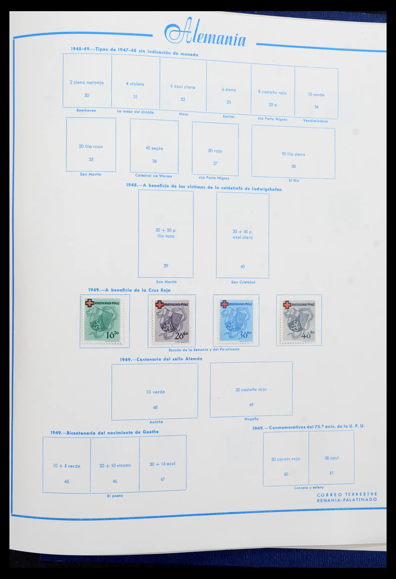 42224 0072 - Stamp collection 42224 Germany 1947-1962.
