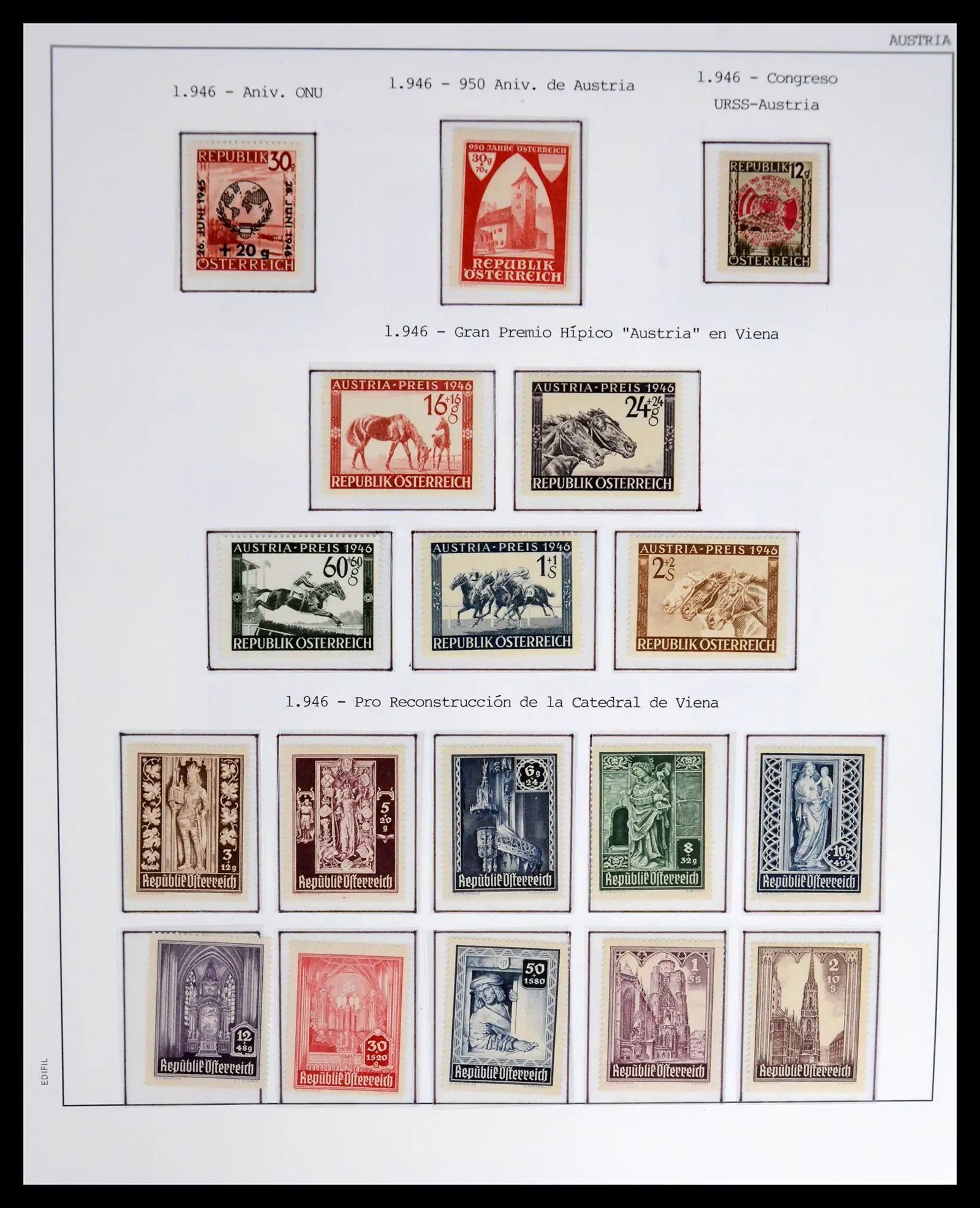 42226 0027 - Postzegelverzameling 42226 Oostenrijk 1918-2009.