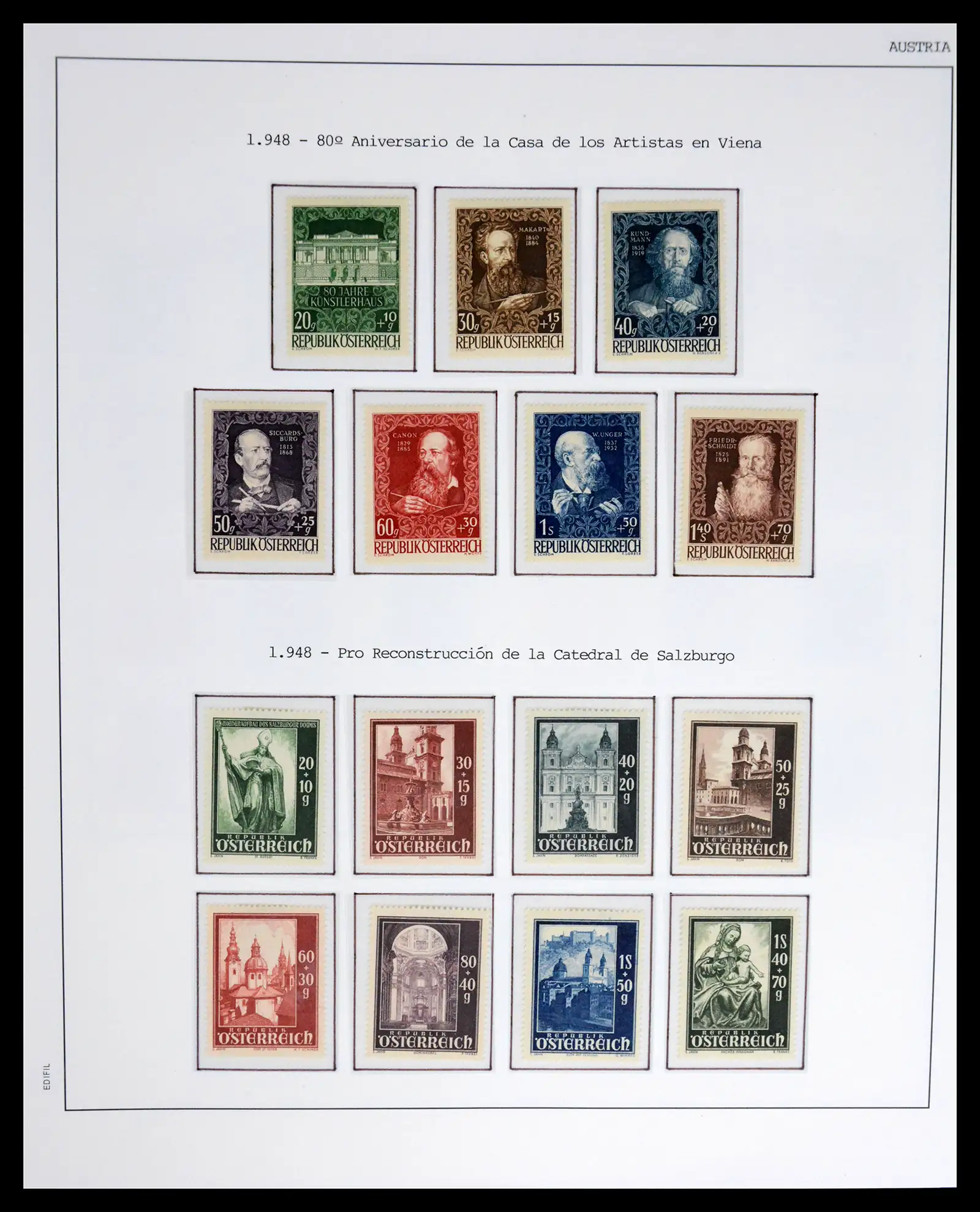 42226 0033 - Postzegelverzameling 42226 Oostenrijk 1918-2009.