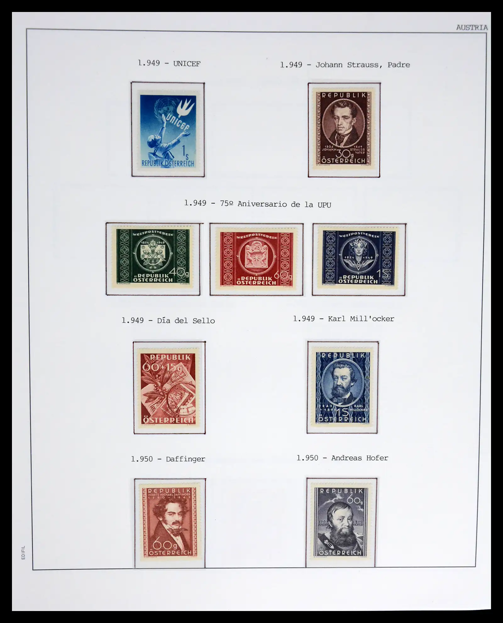 42226 0036 - Postzegelverzameling 42226 Oostenrijk 1918-2009.