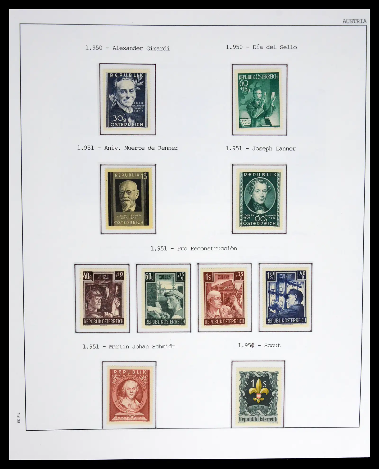 42226 0038 - Postzegelverzameling 42226 Oostenrijk 1918-2009.