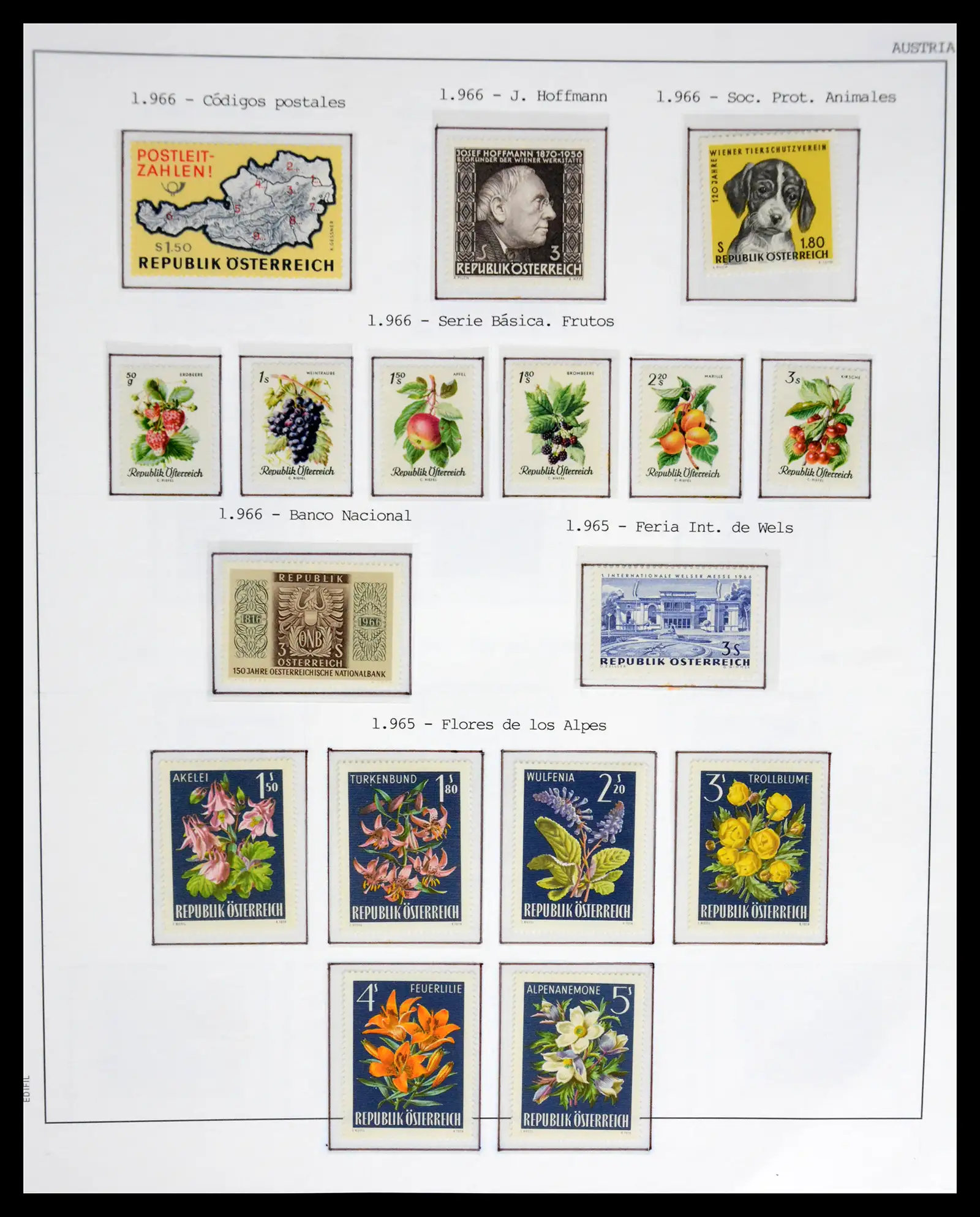 42226 0058 - Postzegelverzameling 42226 Oostenrijk 1918-2009.