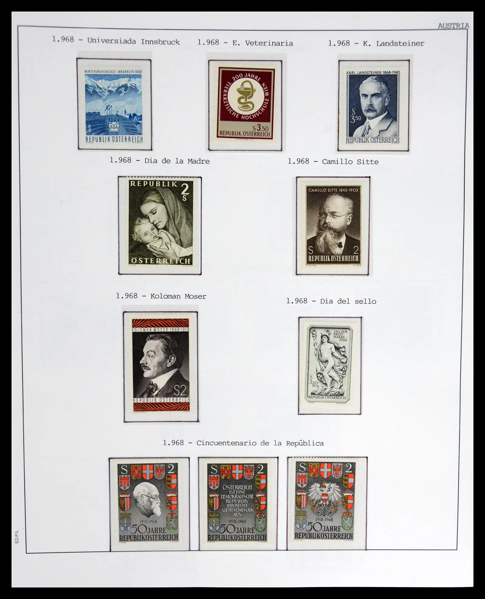 42226 0062 - Postzegelverzameling 42226 Oostenrijk 1918-2009.