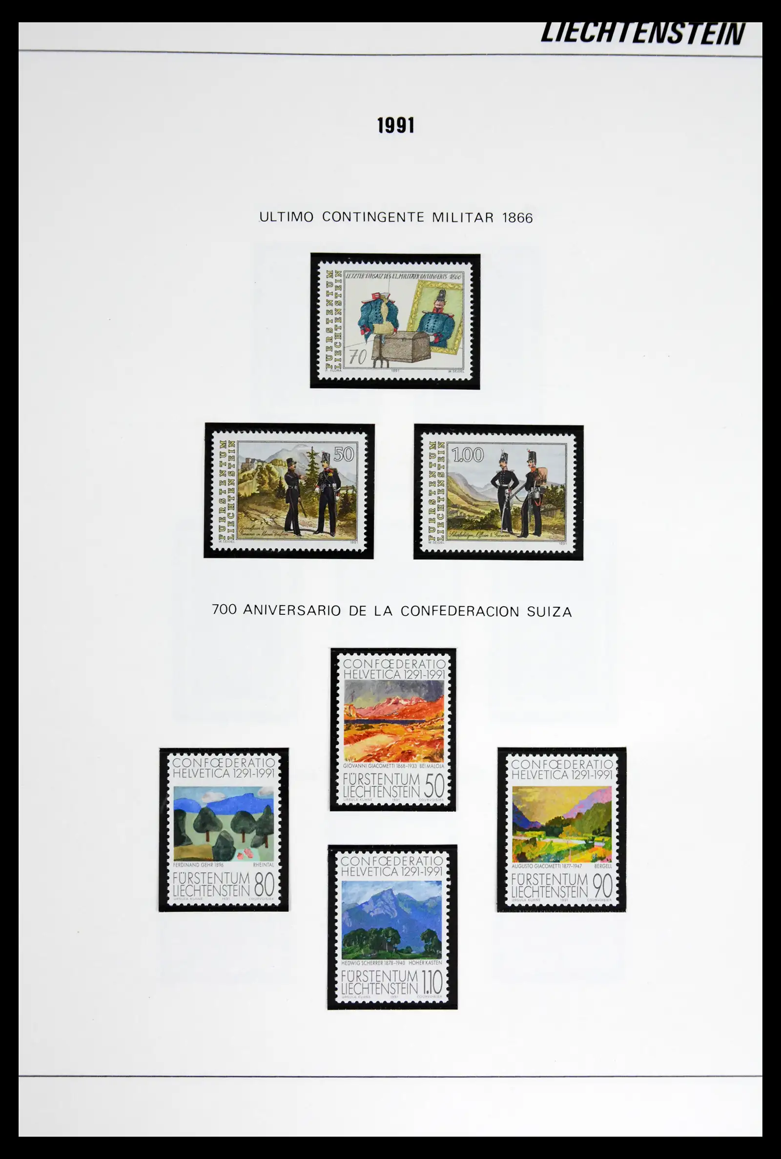 42227 0067 - Stamp collection 42227 Liechtenstein1970-2010.