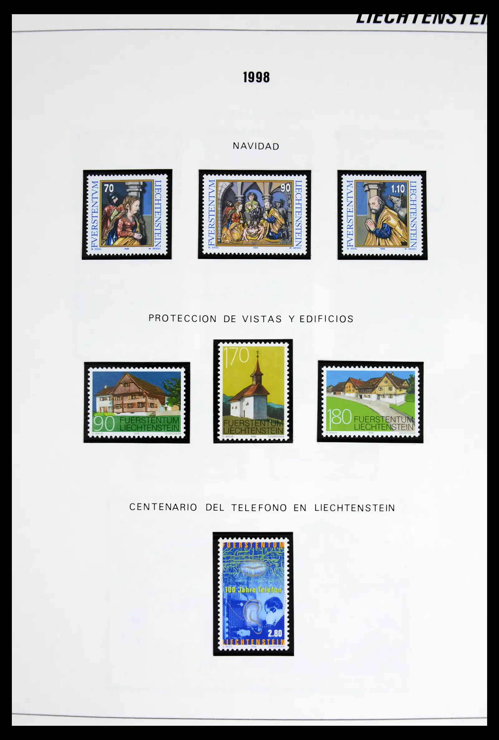 42227 0091 - Stamp collection 42227 Liechtenstein1970-2010.