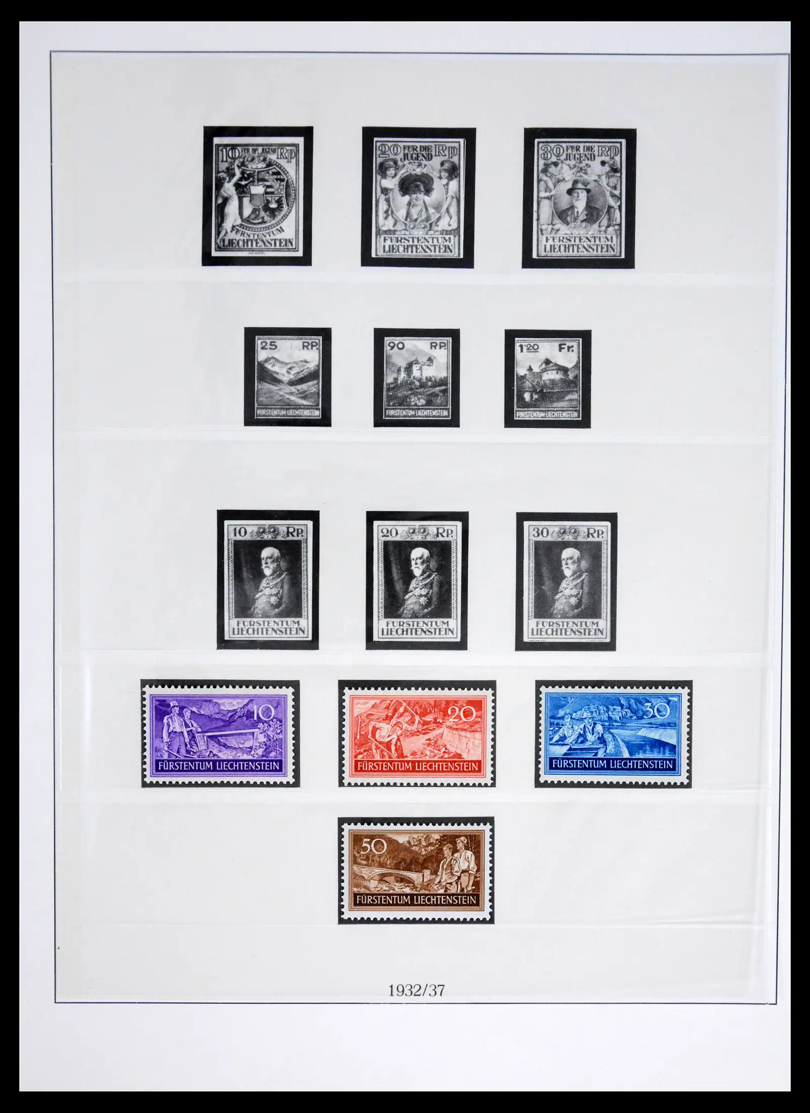 42228 0011 - Postzegelverzameling 42228 Liechtenstein 1912-2013.