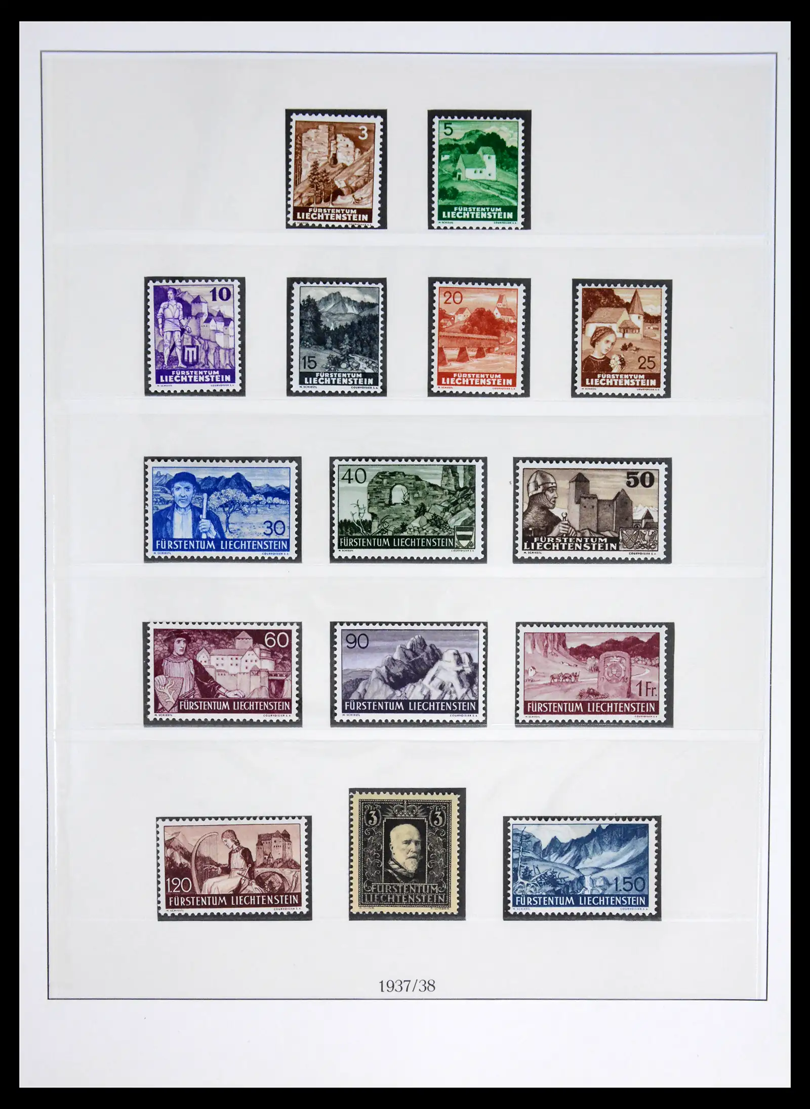 42228 0014 - Postzegelverzameling 42228 Liechtenstein 1912-2013.
