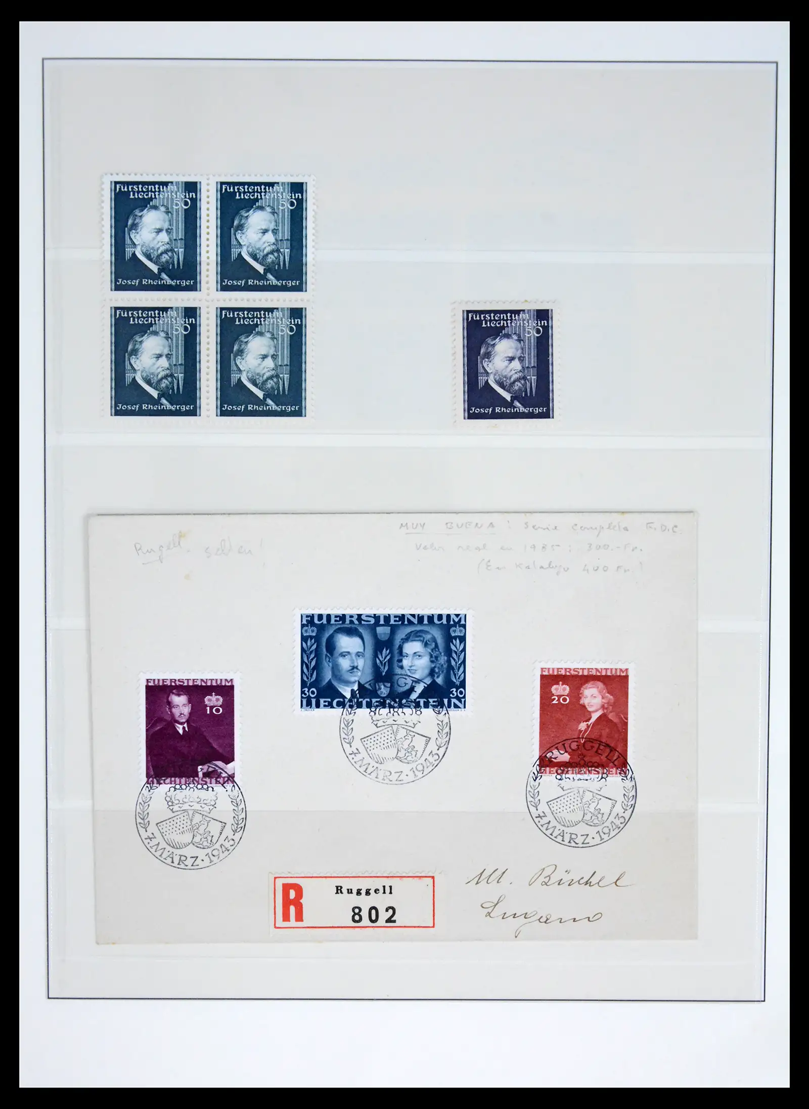 42228 0018 - Postzegelverzameling 42228 Liechtenstein 1912-2013.