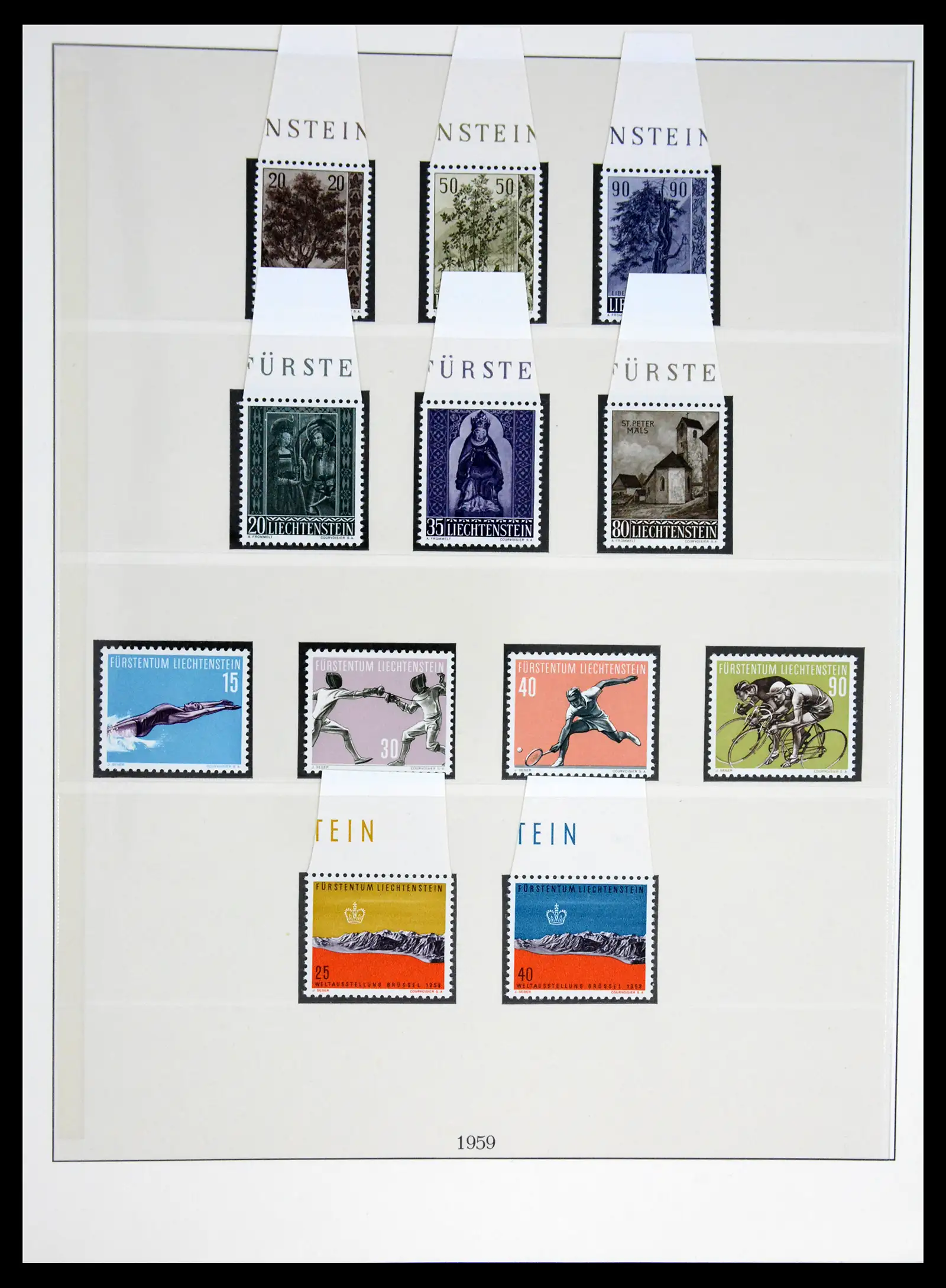 42228 0039 - Postzegelverzameling 42228 Liechtenstein 1912-2013.
