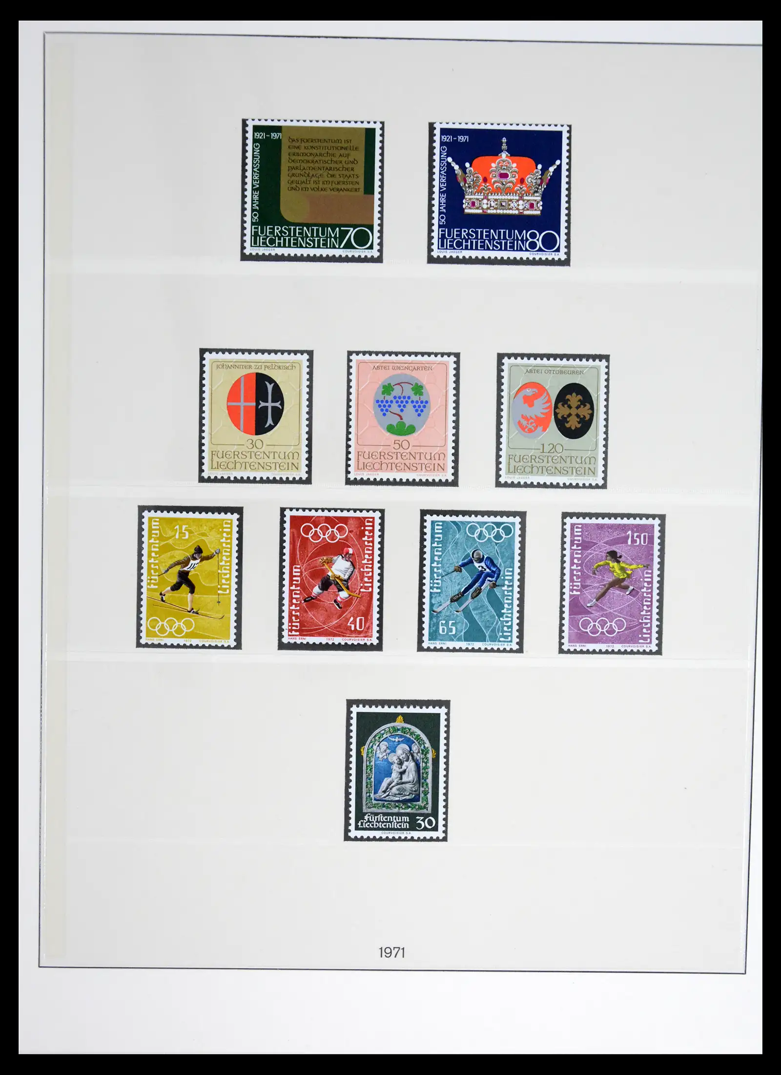42228 0063 - Postzegelverzameling 42228 Liechtenstein 1912-2013.