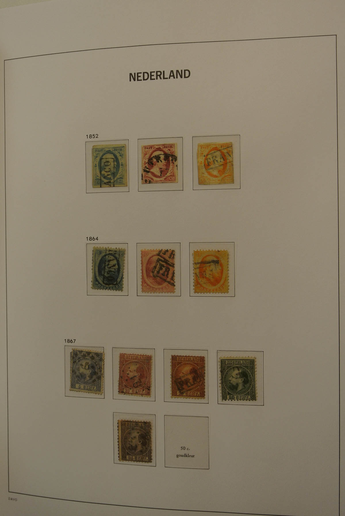 Postzegelverzameling 21697 Nederland 1852-1977. 21697 Nederland 1852-1977. - Afbeelding 1
