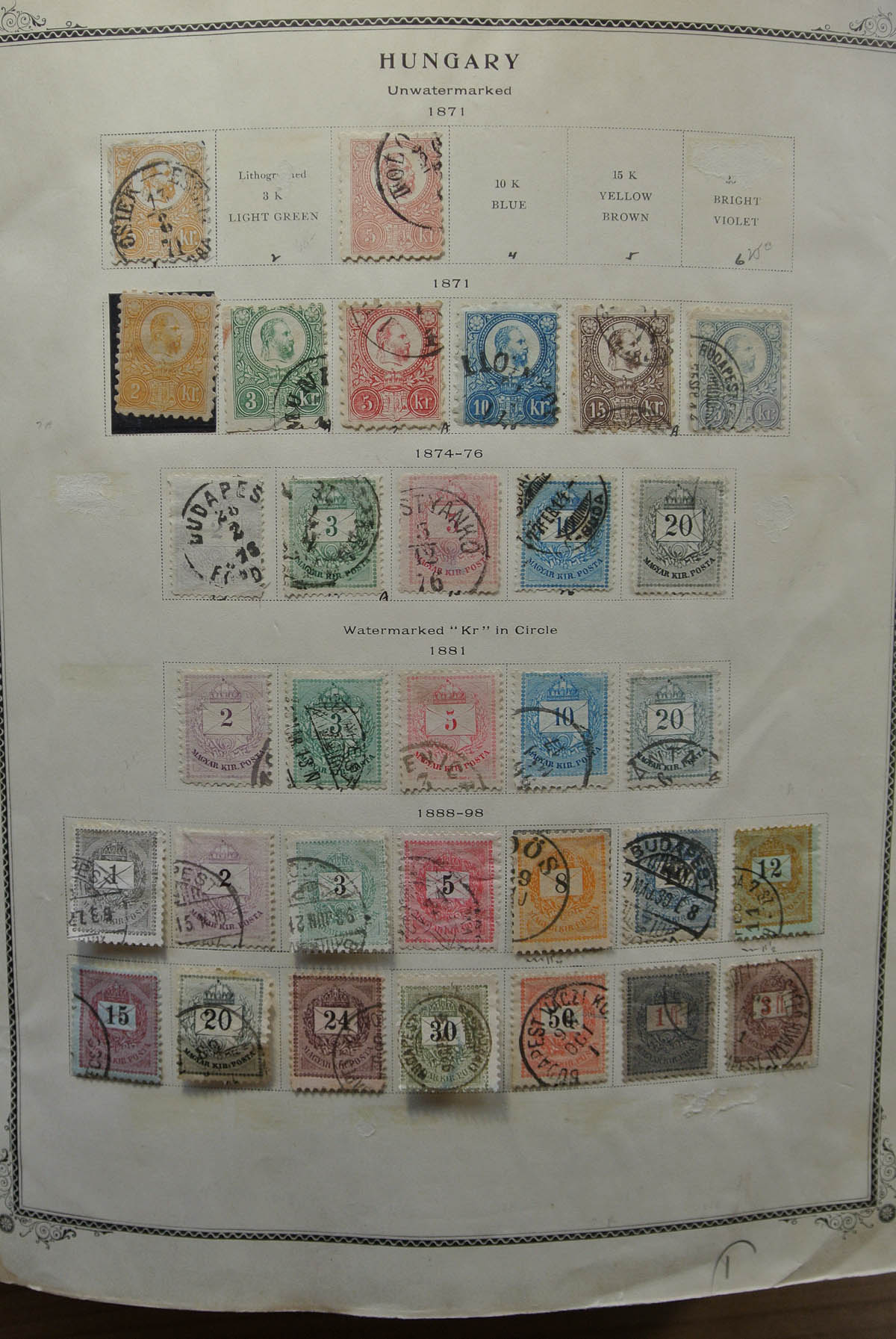 Postzegelverzameling Hongarije 1871-1976. 22318 Hongarije 1871-1976. - Afbeelding 1