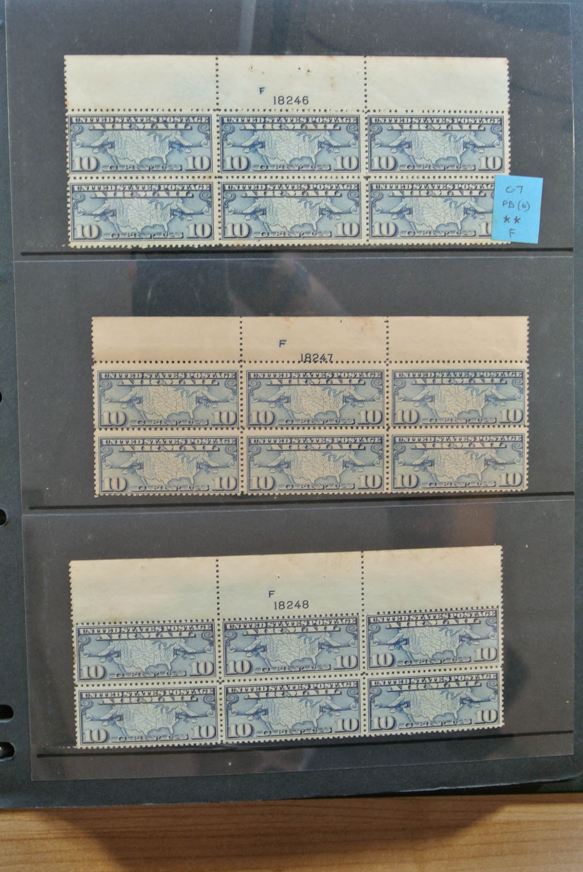 Postzegelverzameling 22739 USA luchtpost plaatblokken 1926-1959. 22739 USA luchtpost plaatblokken 1926-1959. - Afbeelding 1