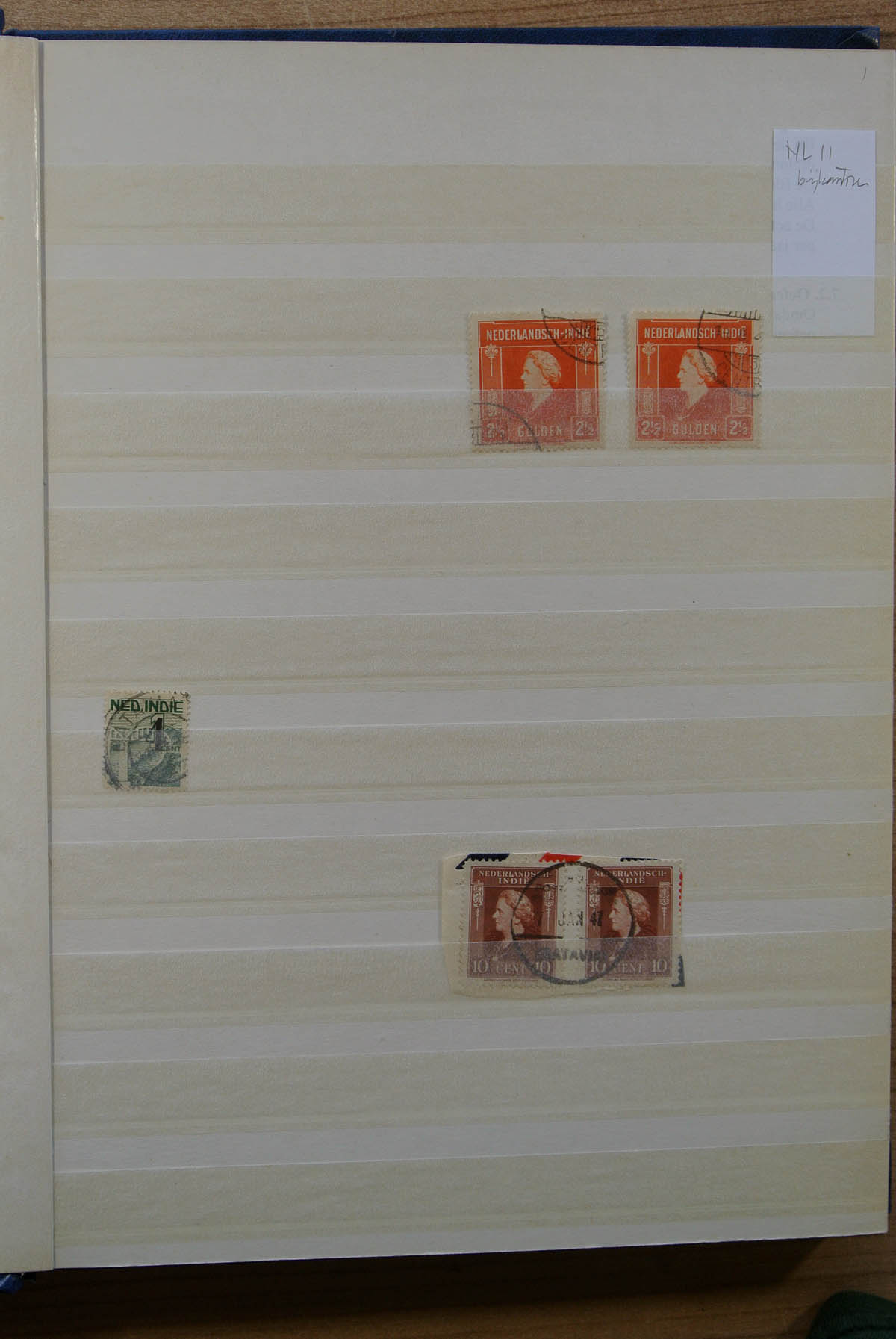 Postzegelverzameling Nederlands Indië 1940-1948 stempels. 22810 Nederlands Indië 1940-1948 stempels. - Afbeelding 1