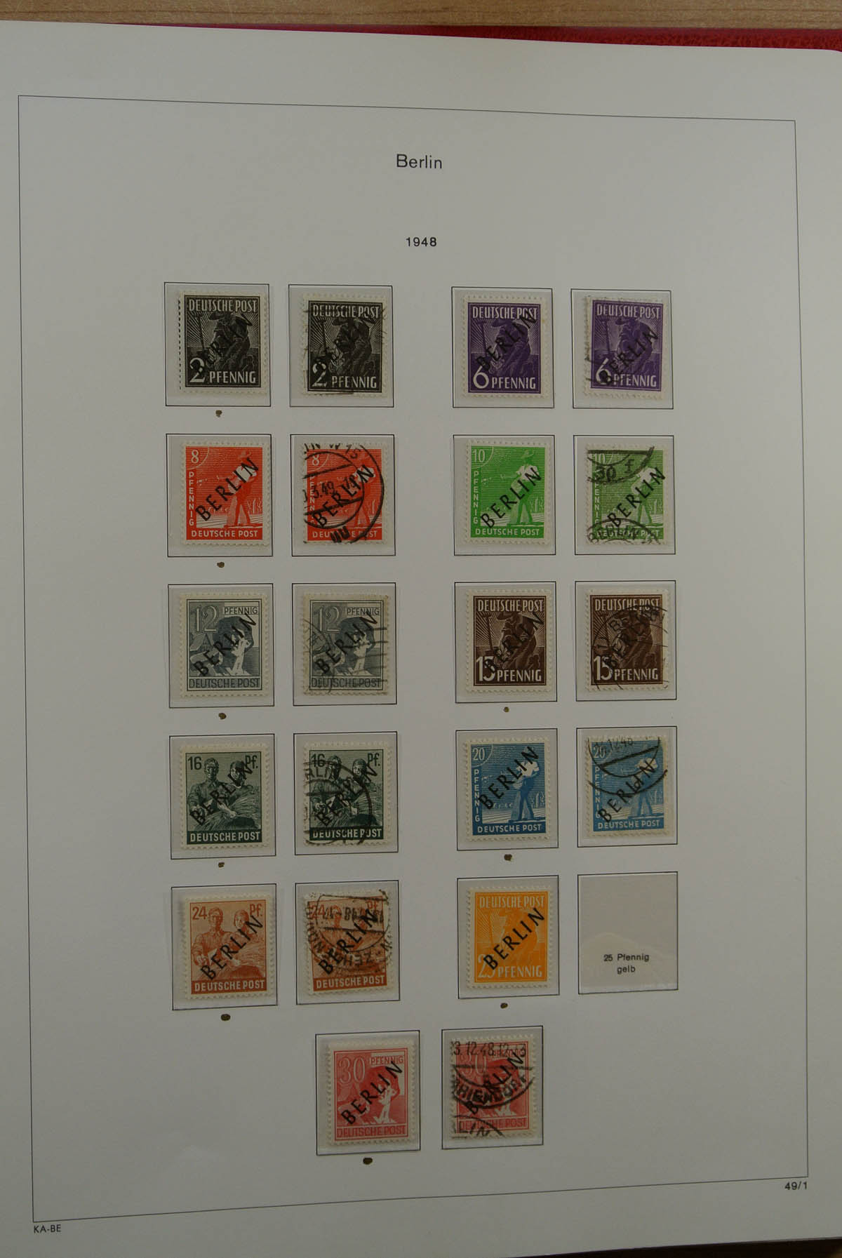 Postzegelverzameling 23091 Berlijn 1949-1969. 23091 Berlijn 1949-1969. - Afbeelding 1