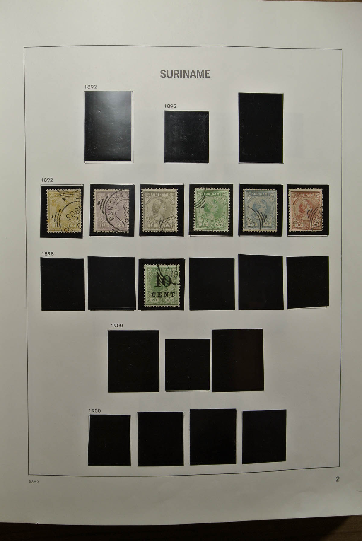 Postzegelverzameling 23369 Suriname 1873-2000. 23369 Suriname 1873-2000. - Afbeelding 1