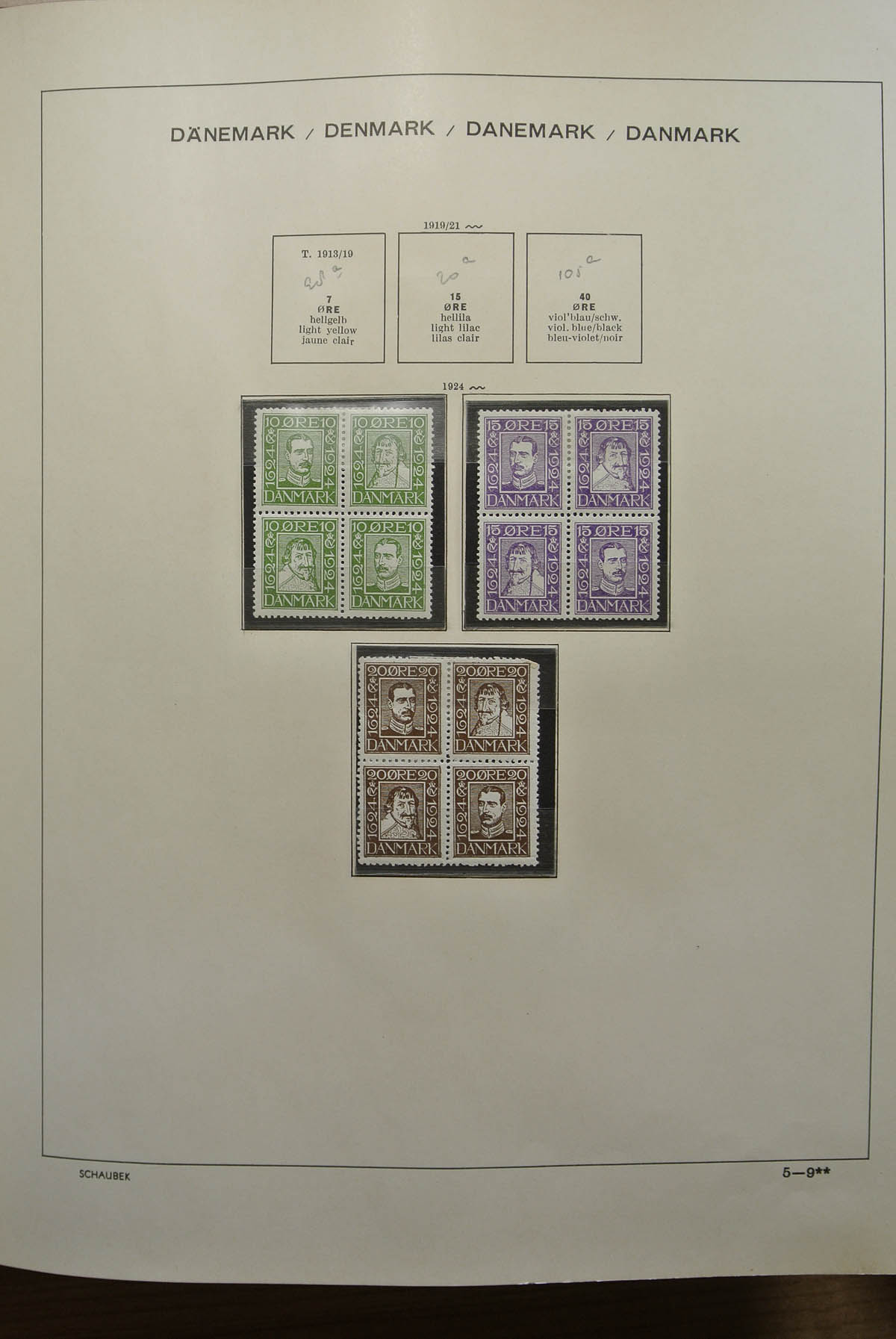 Postzegelverzameling 23940 Denemarken 1854-1989. 23940 Denemarken 1854-1989. - Afbeelding 1