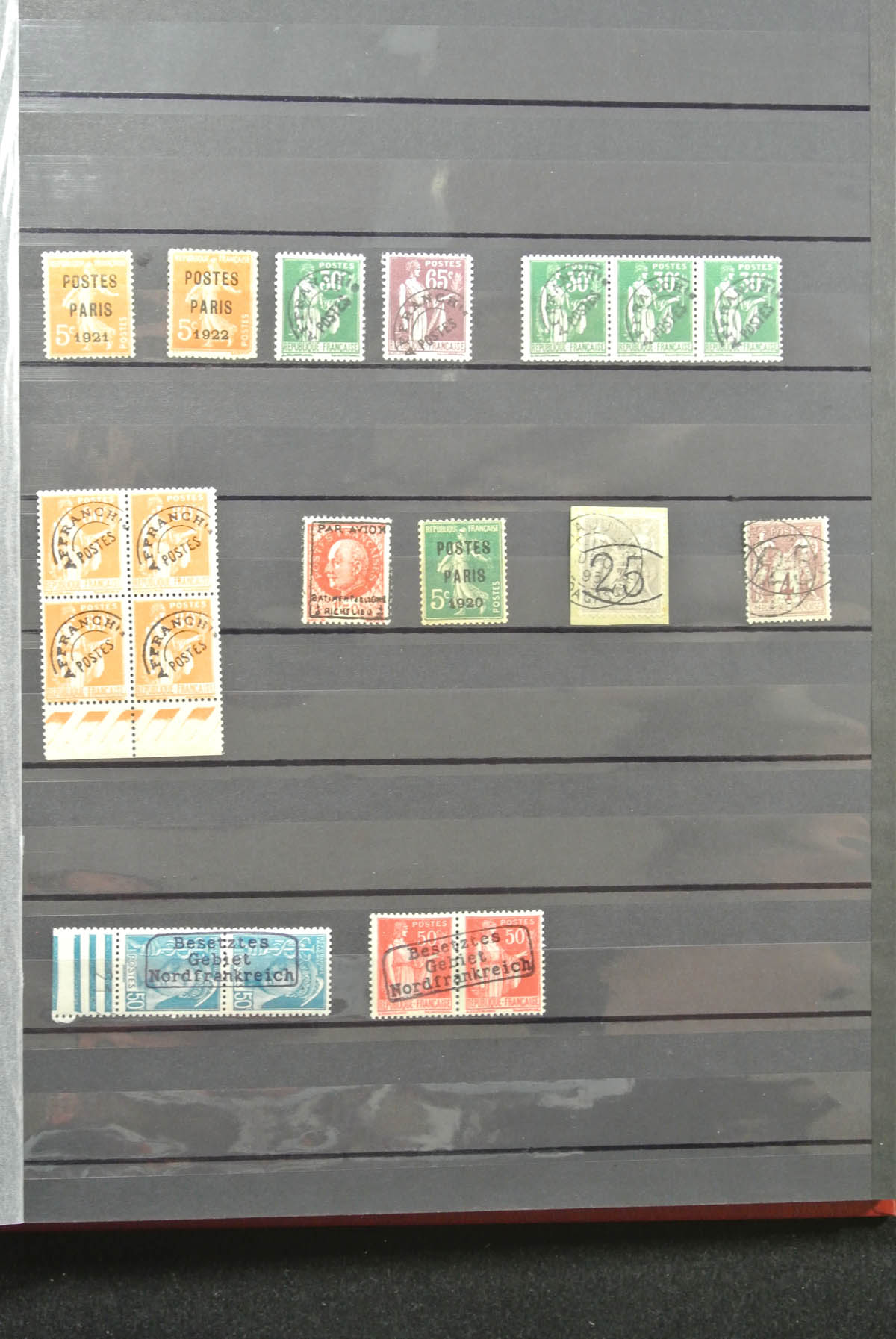 Postzegelverzameling 25182 Vervalsingen Frankrijk. 25182 Frankrijk referentie collectie. - Afbeelding 1